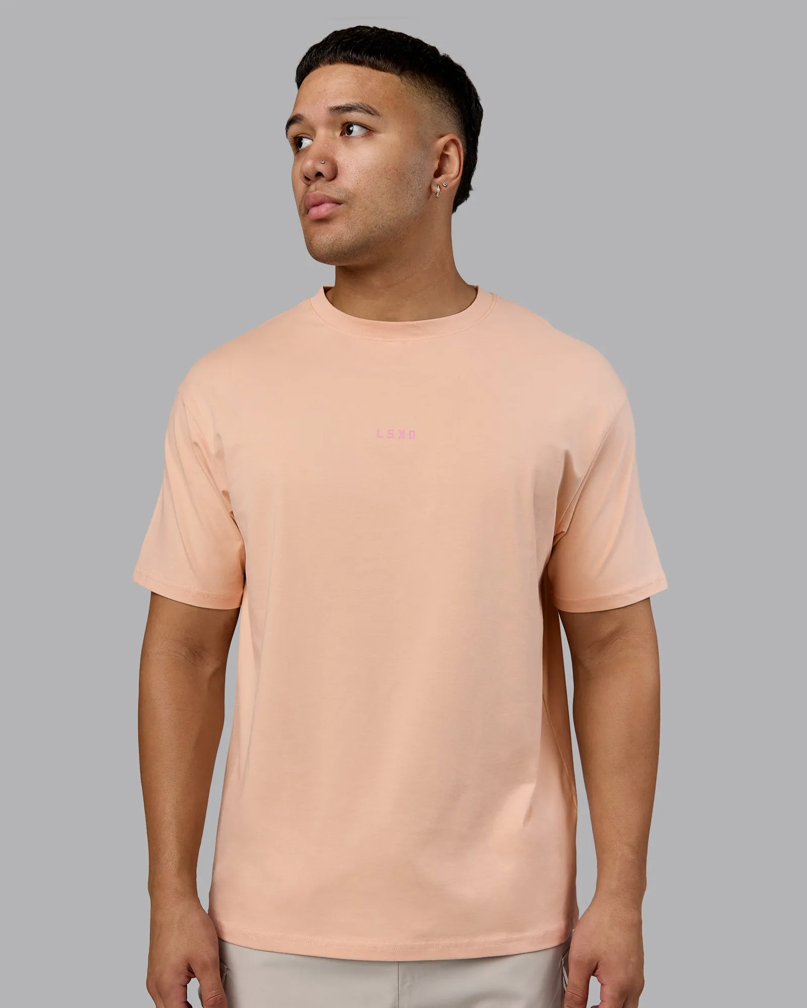 On Repeat FLXCotton Oversized Tee - Cameo Rose-Candy Pink sold by LSKD product image thumbnail 3