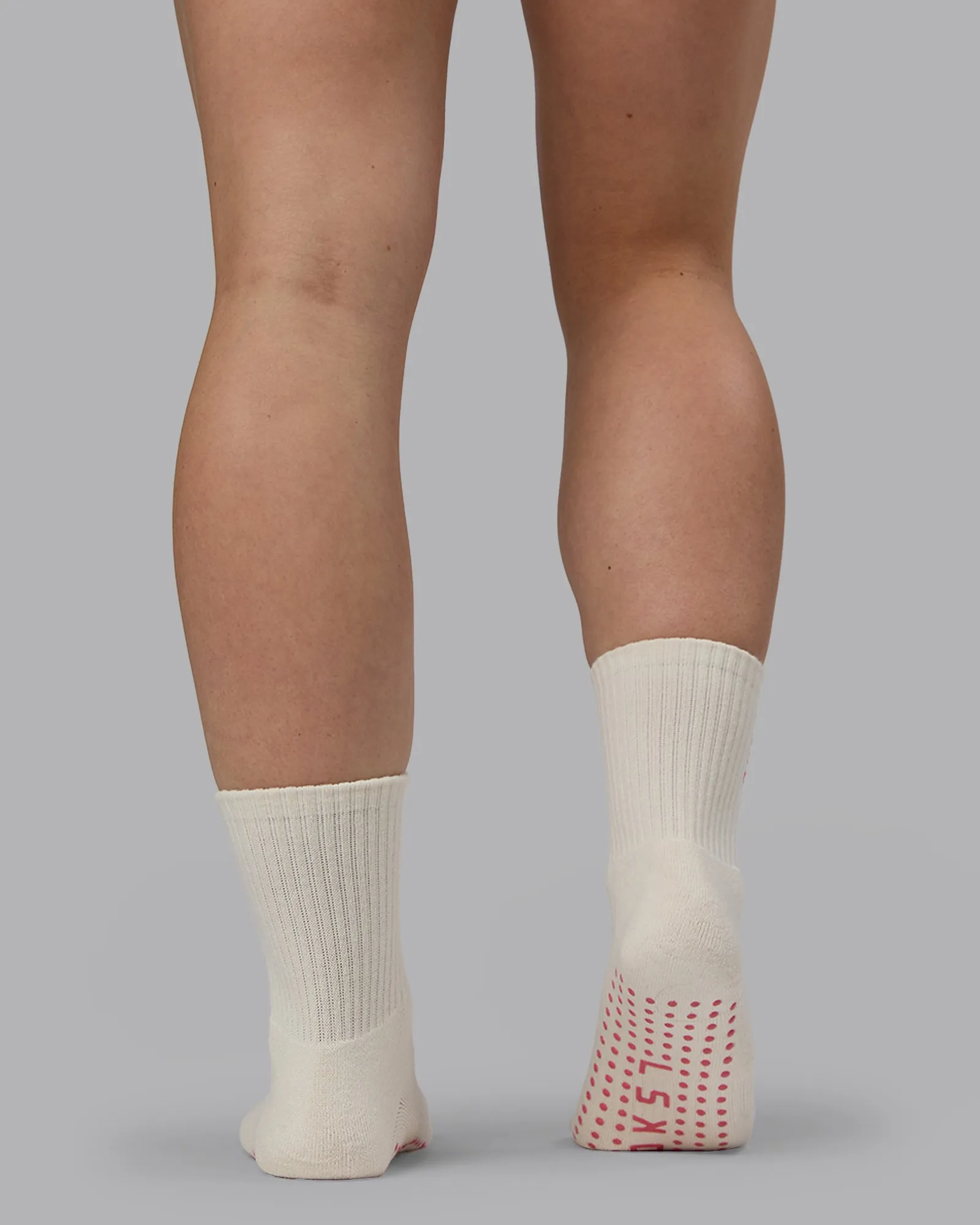 Signal Crew Pilates Grip Sock - Off White-Pink Lemonade sold by LSKD product image thumbnail 2