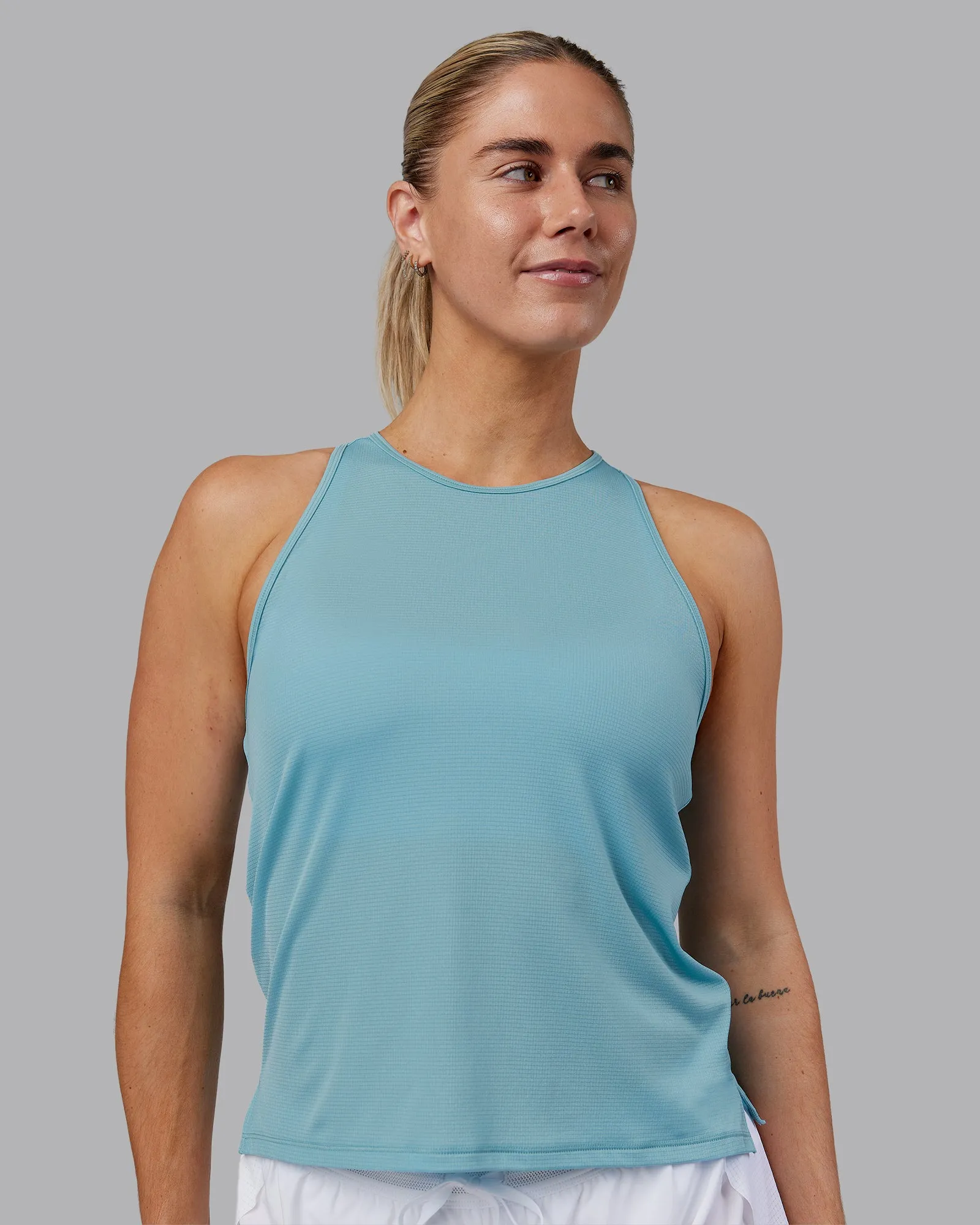 Pace Running Tank 2.0 - Retro Blue-white sold by LSKD