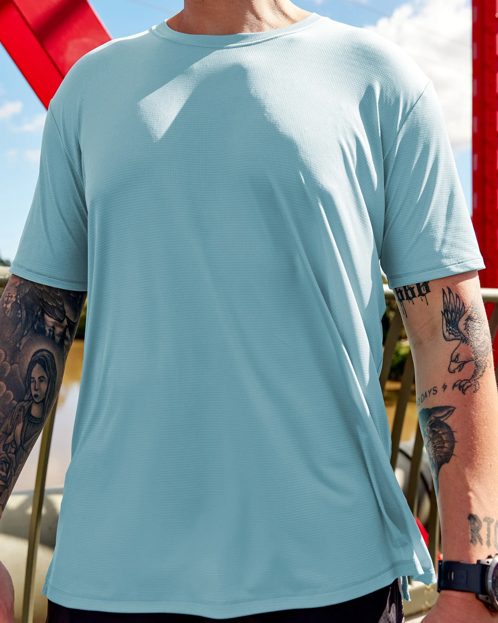 Pace Running Tee - Retro Blue sold by LSKD