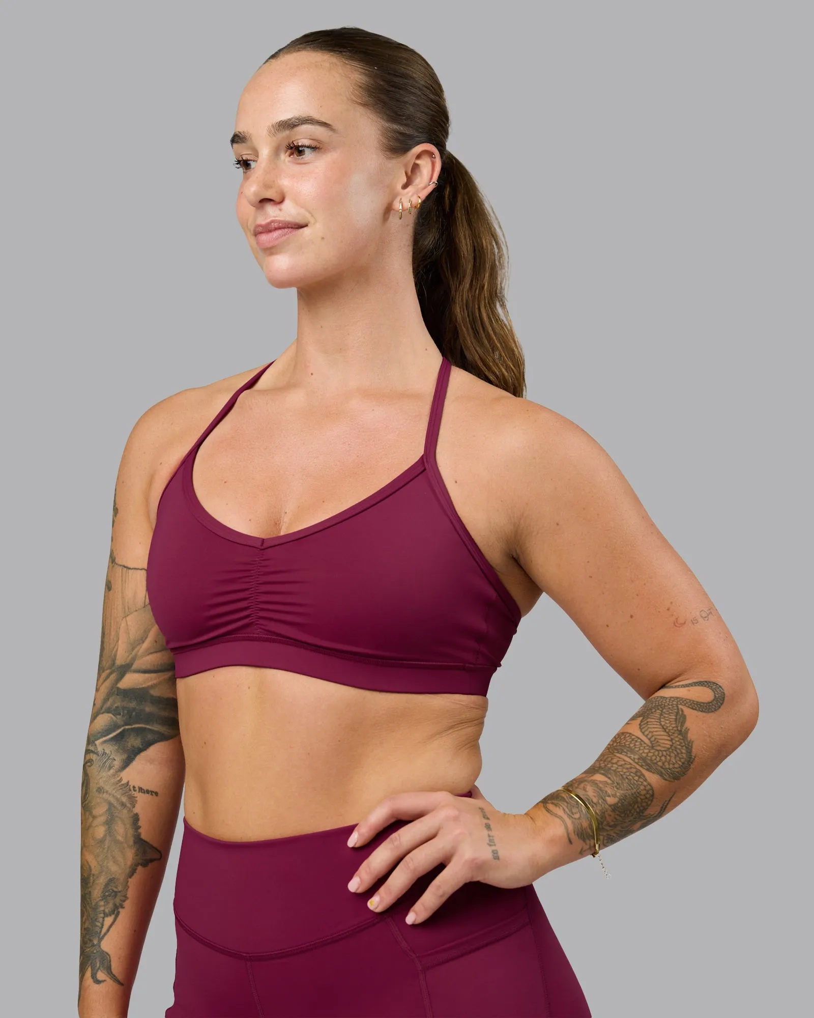 Clarity Sports Bra - Plum Berry sold by LSKD