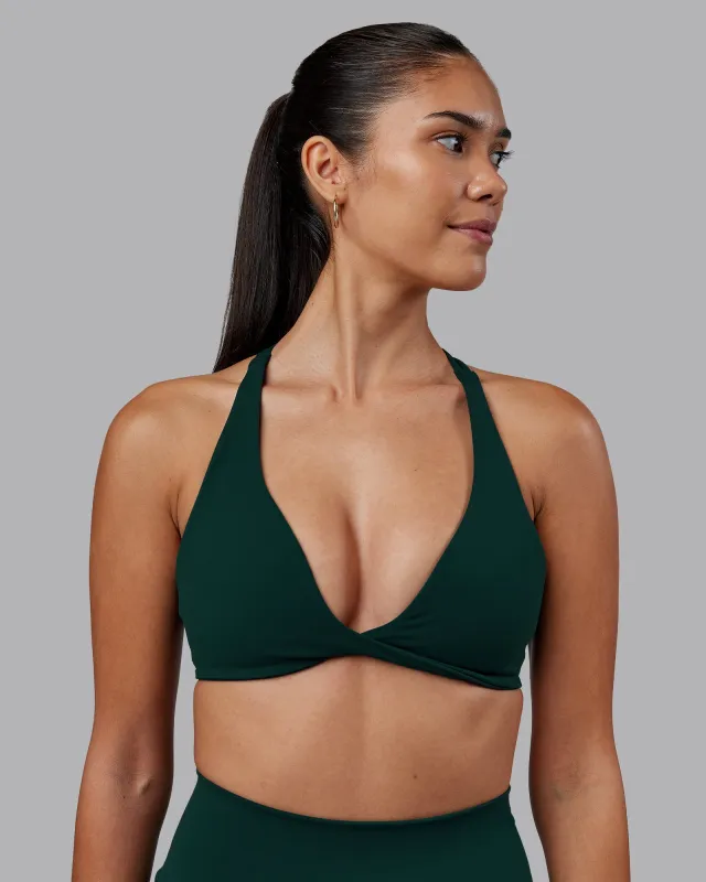 Agile Sports Bra - Dark Moss sold by LSKD