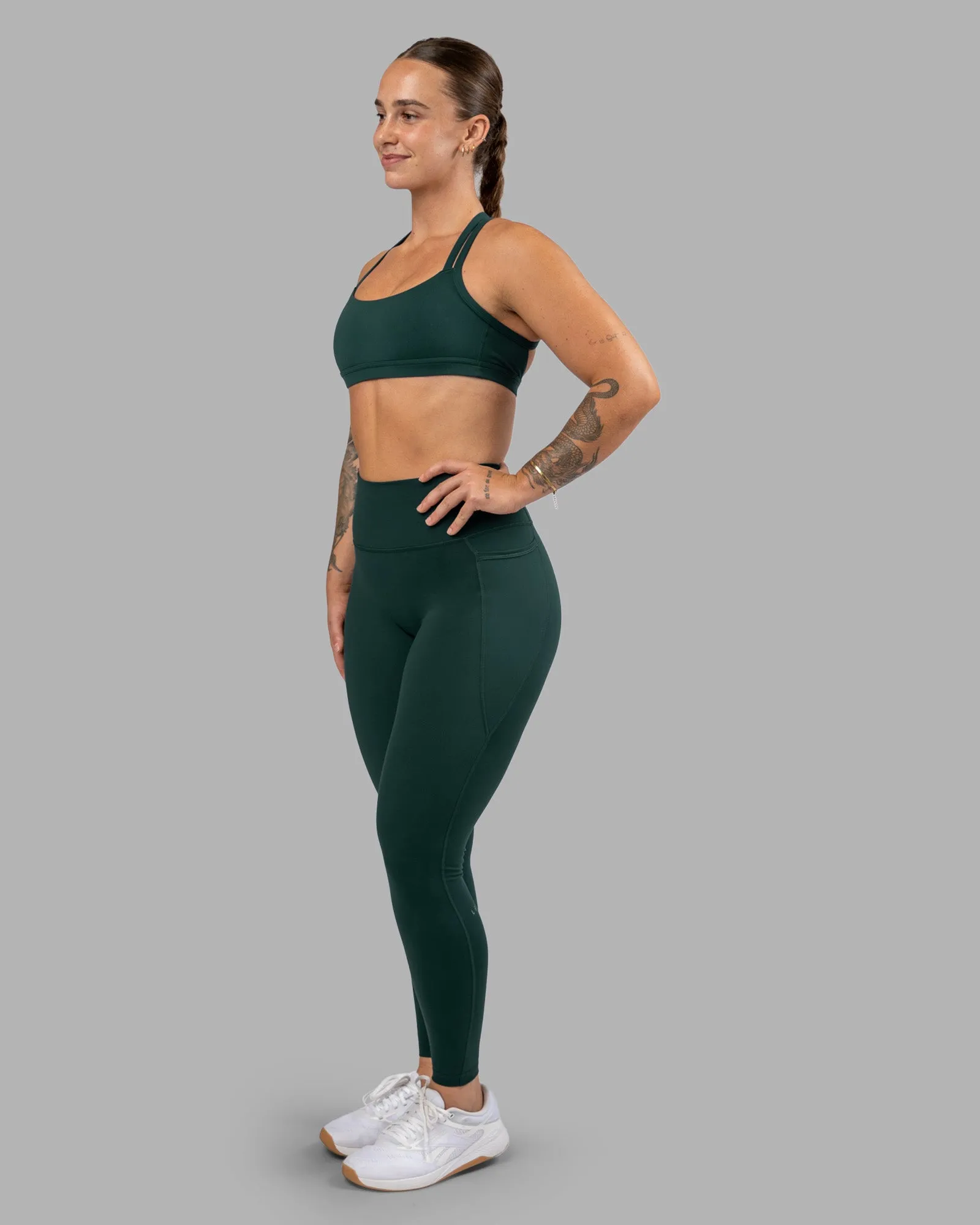 Fusion Ultra High-Rise Full Length Legging Pockets - Dark Moss sold by LSKD product image thumbnail 5