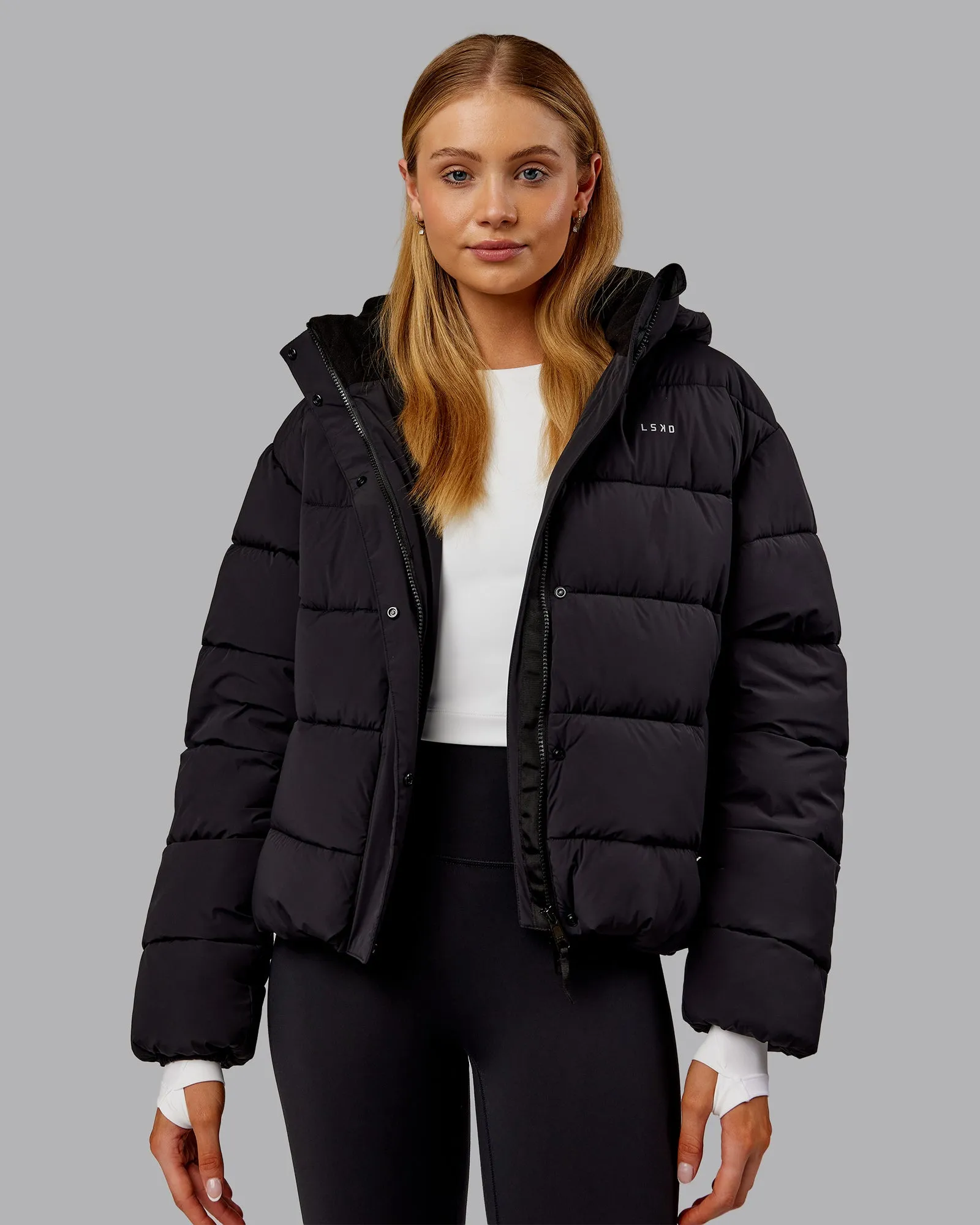 Go-To Puffer Jacket - Black sold by LSKD product image thumbnail 2