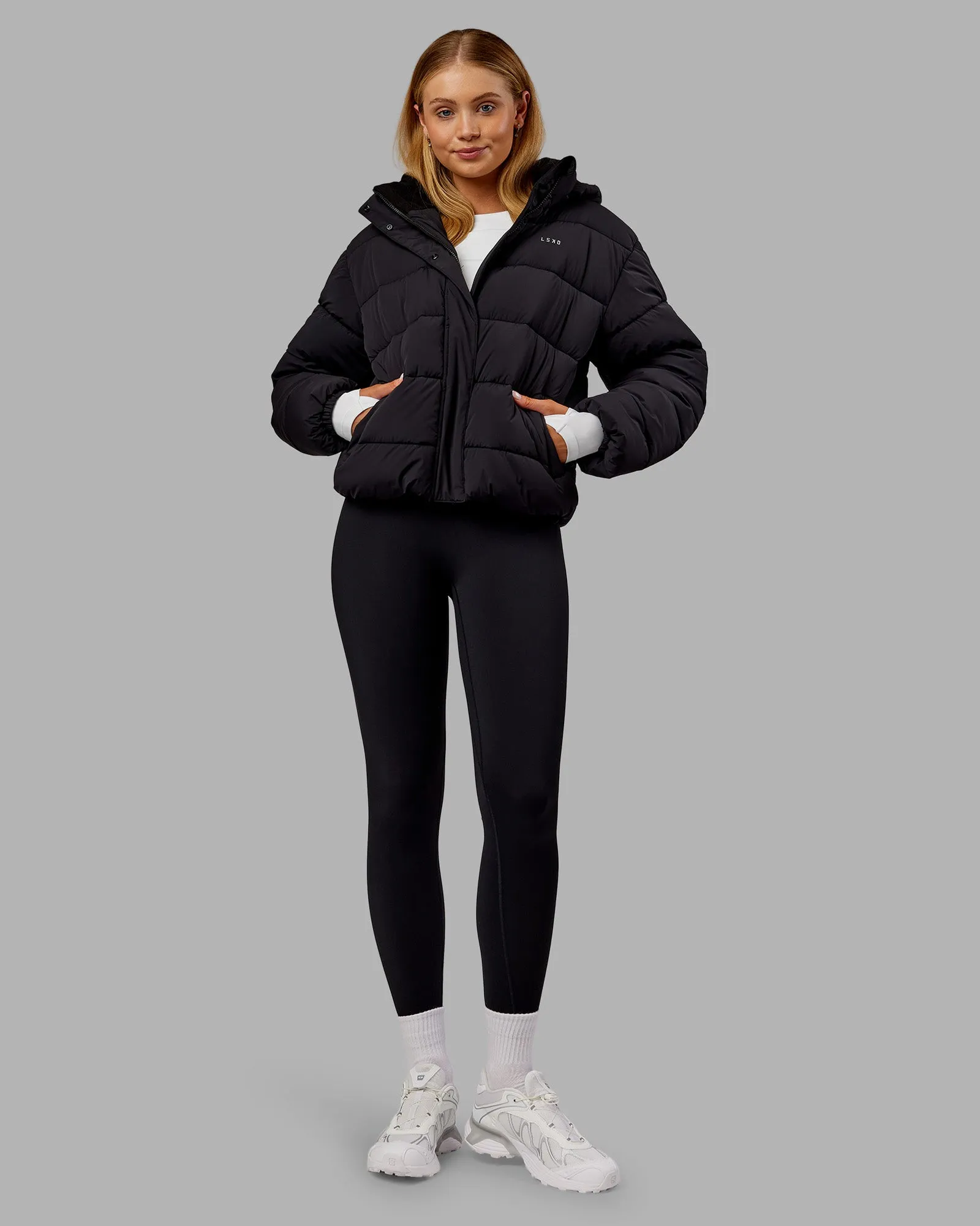 Go-To Puffer Jacket - Black sold by LSKD product image thumbnail 5