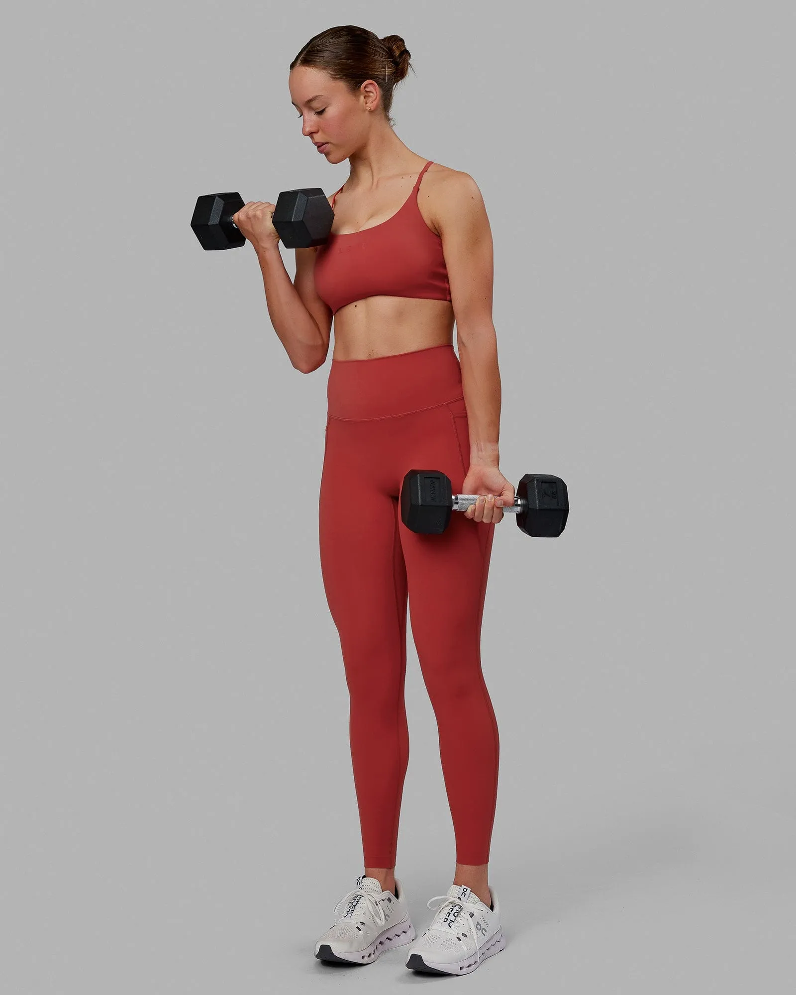 Elixir Full Length Tights With Pockets - Cardinal sold by LSKD product image thumbnail 3