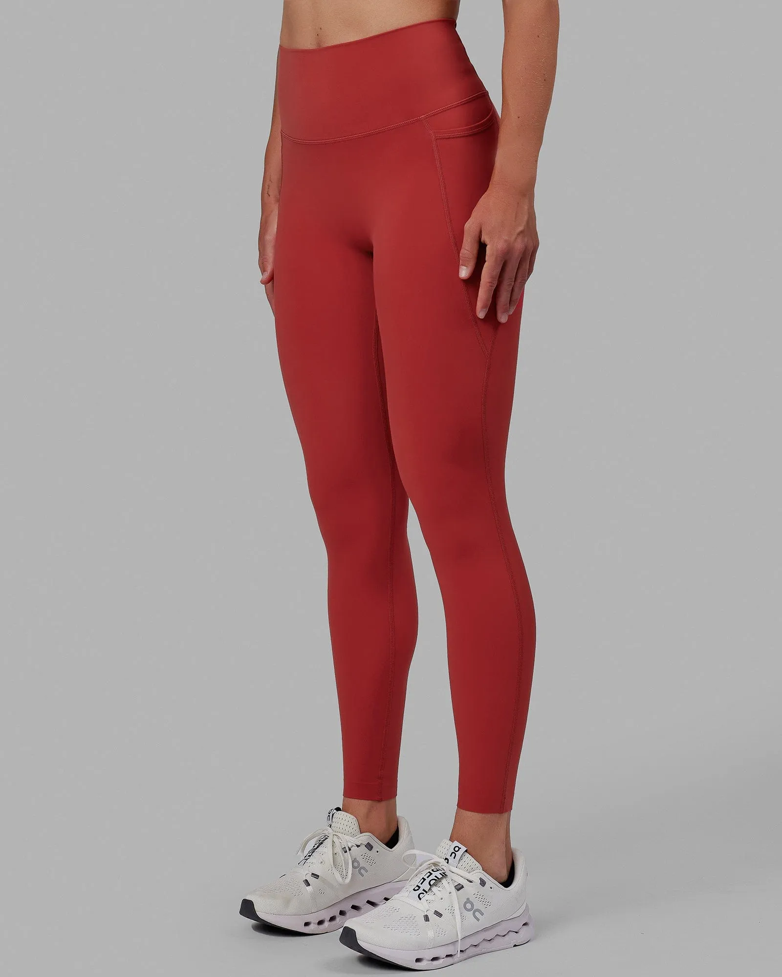 Elixir Full Length Tights With Pockets - Cardinal sold by LSKD product image thumbnail 2