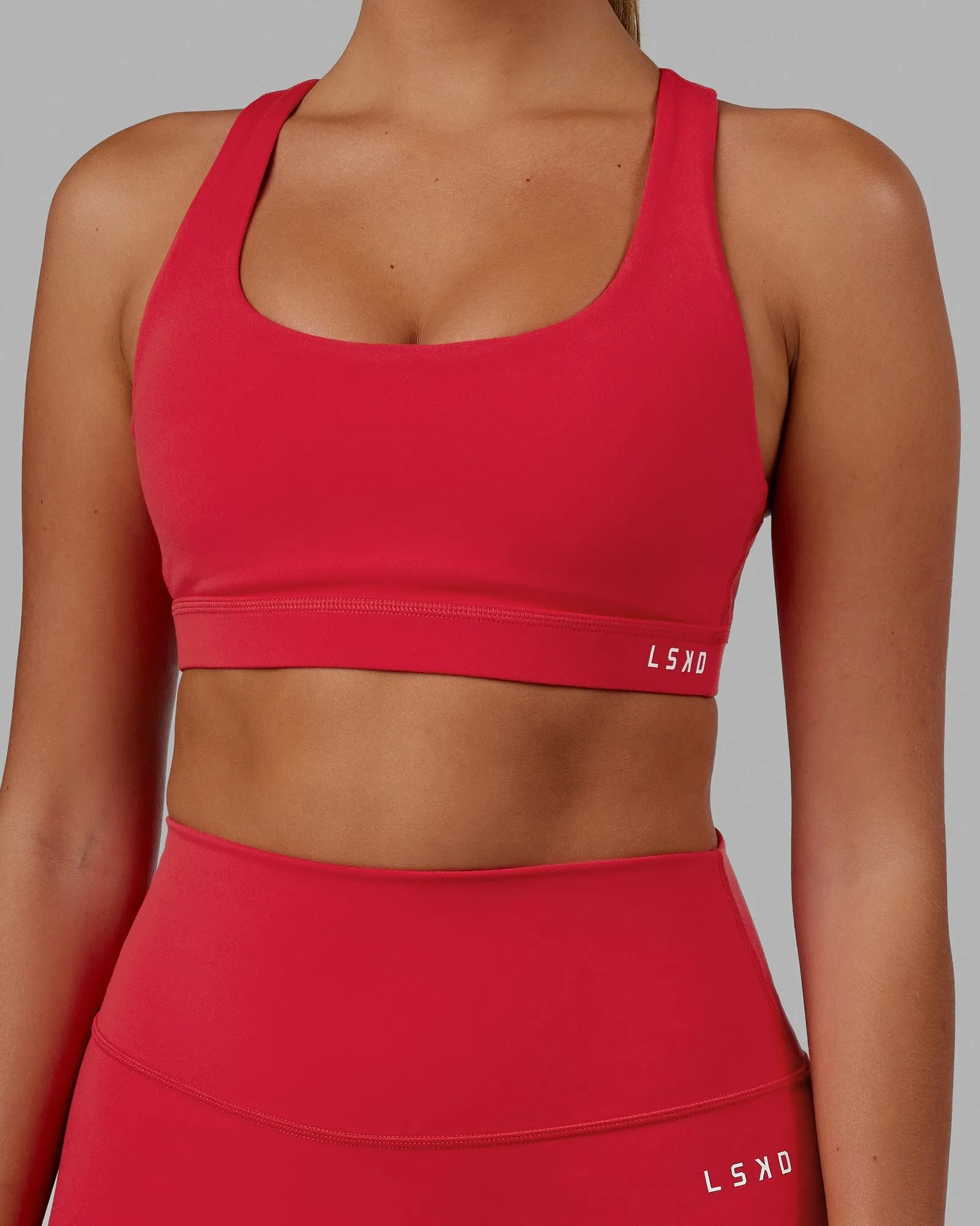 Base Sports Bra - Scarlet sold by LSKD product image thumbnail 4