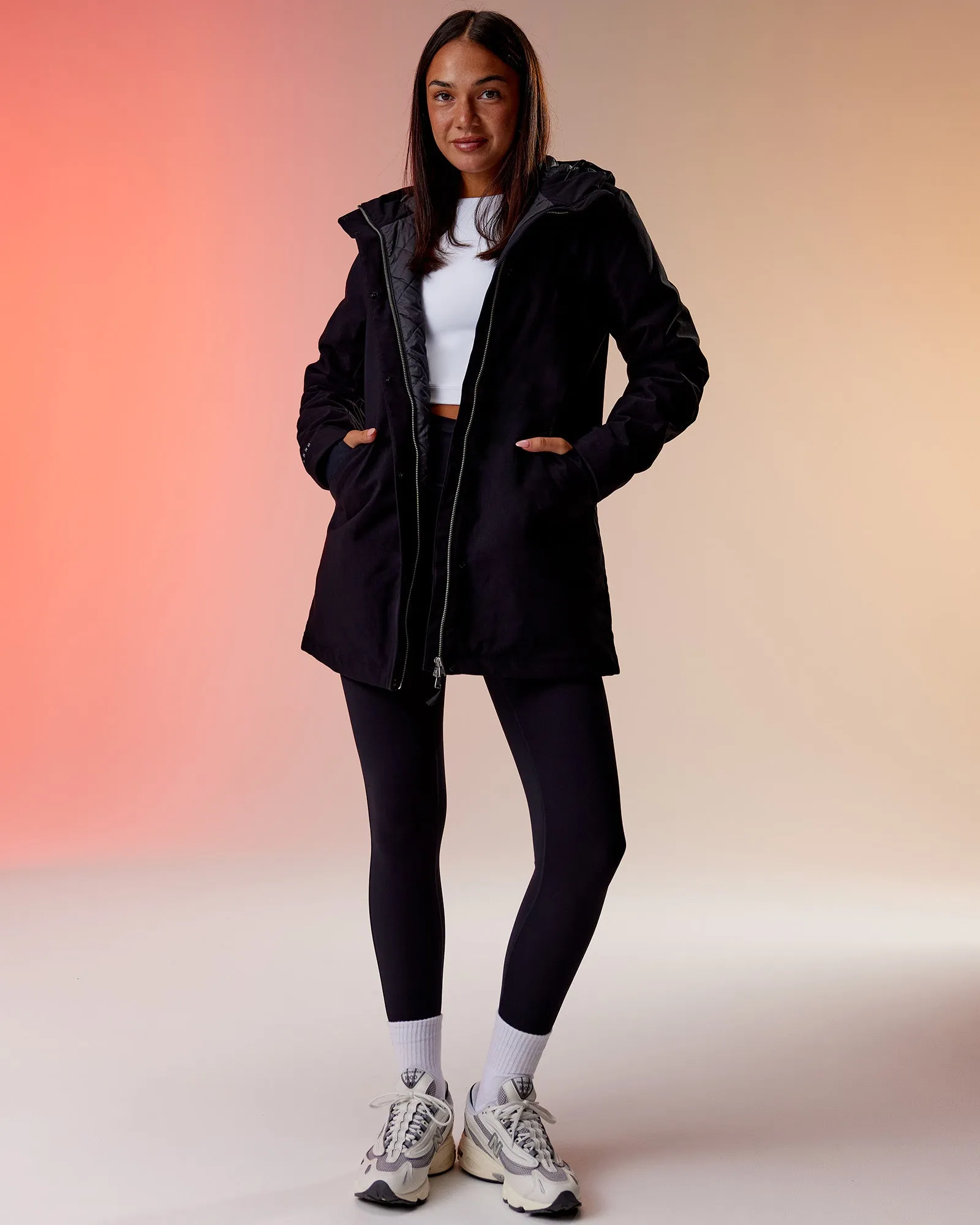 Auxiliary 2.0 Longline Jacket - Black sold by LSKD product image thumbnail 4