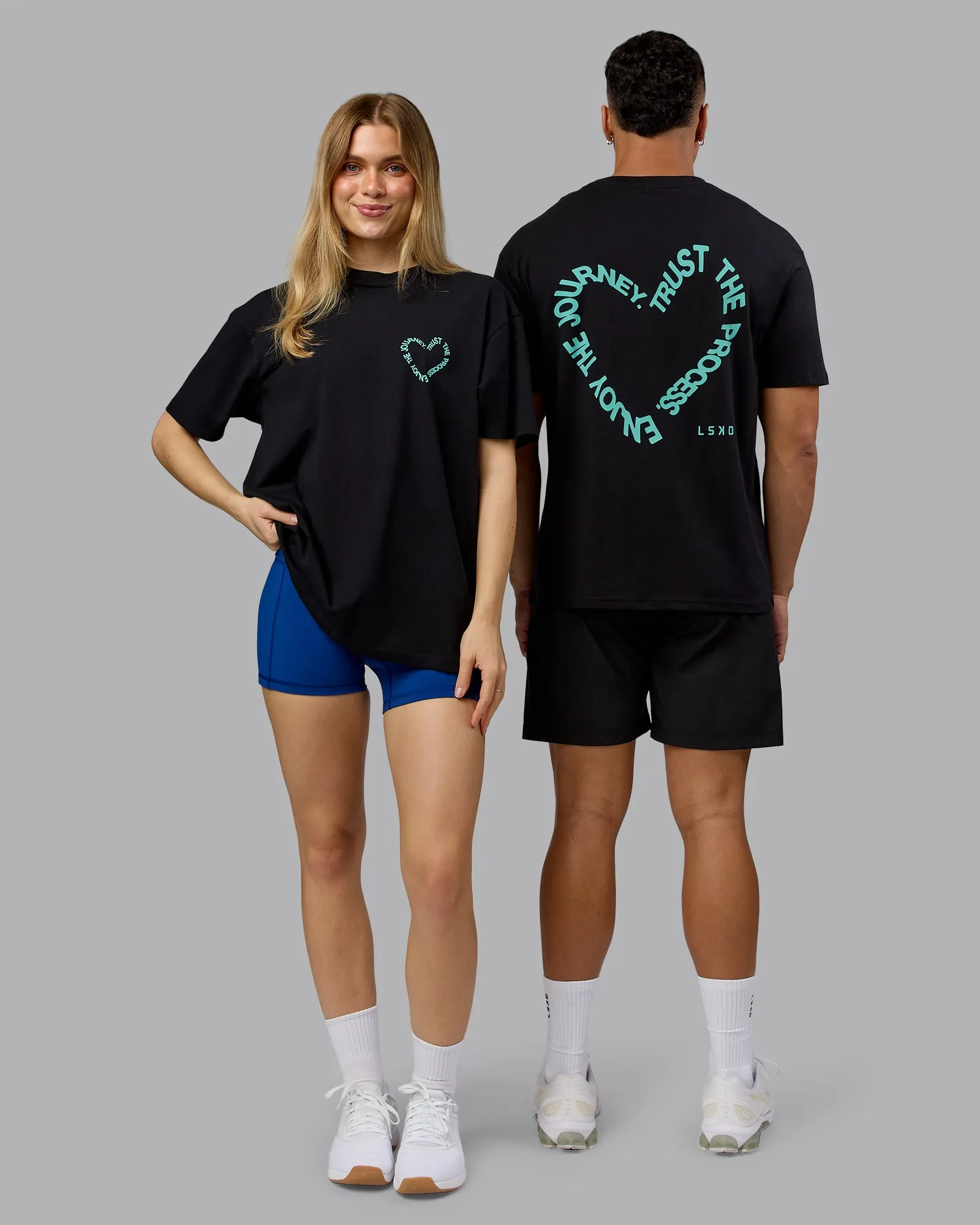 Love The Process FLXCotton Oversize Tee - Black-Agate Green sold by LSKD product image thumbnail 2