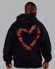 Unisex Love The Process Oversize Hoodie - Black-Ultra Orange sold by LSKD