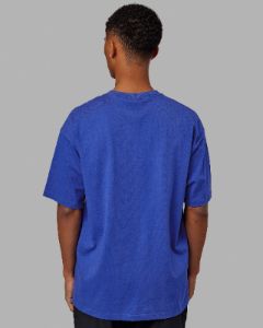 Unisex Aligned Heavyweight Tee Oversize - Power Cobalt sold by LSKD