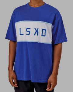 Unisex Aligned Heavyweight Tee Oversize - Power Cobalt sold by LSKD