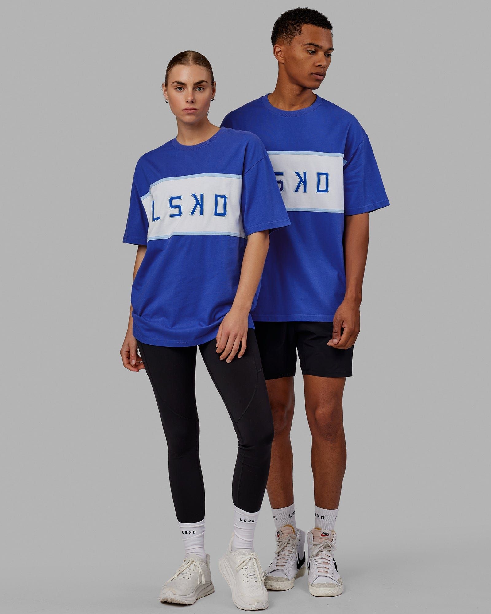Unisex Aligned Heavyweight Tee Oversize - Power Cobalt sold by LSKD