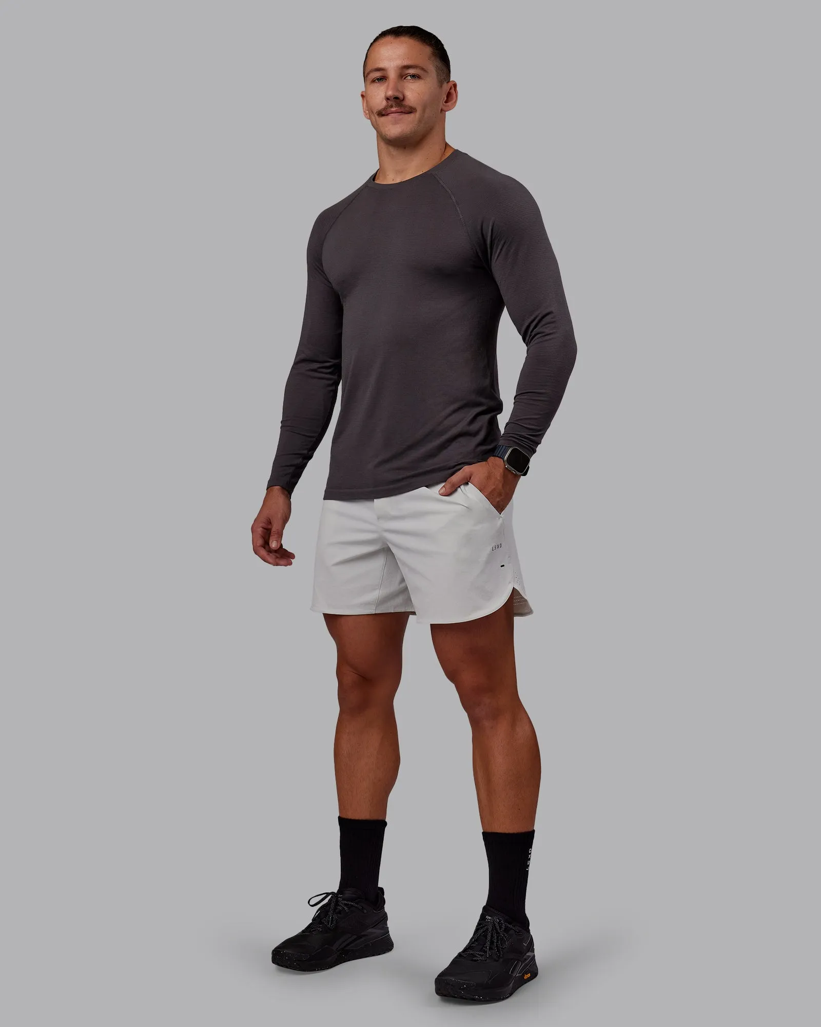 AeroFLX+ Seamless Long Sleeve Tee - Dark Storm/Dark Storm sold by LSKD product image thumbnail 2