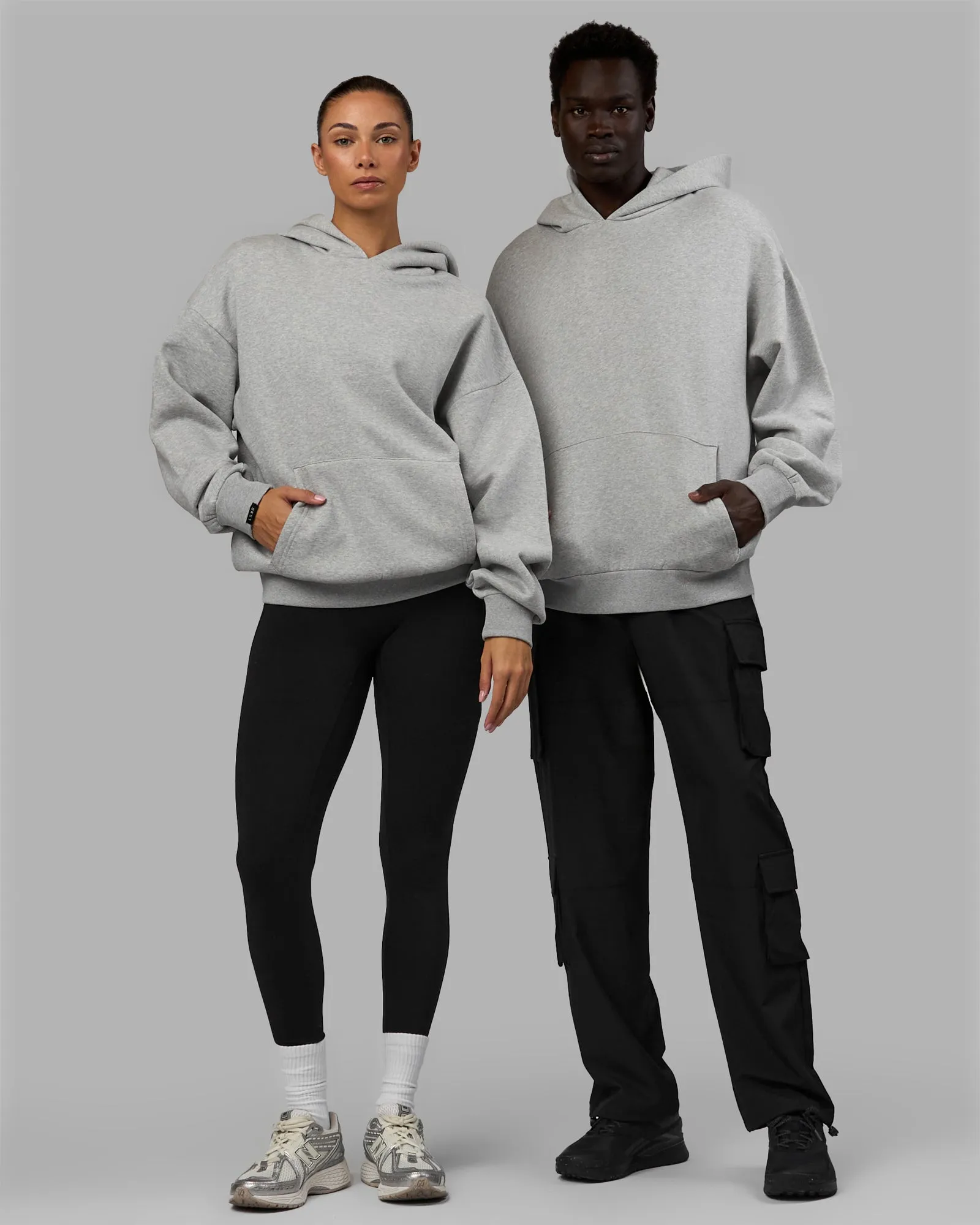 Easy Oversized Hoodie - Lt Grey Marl sold by LSKD