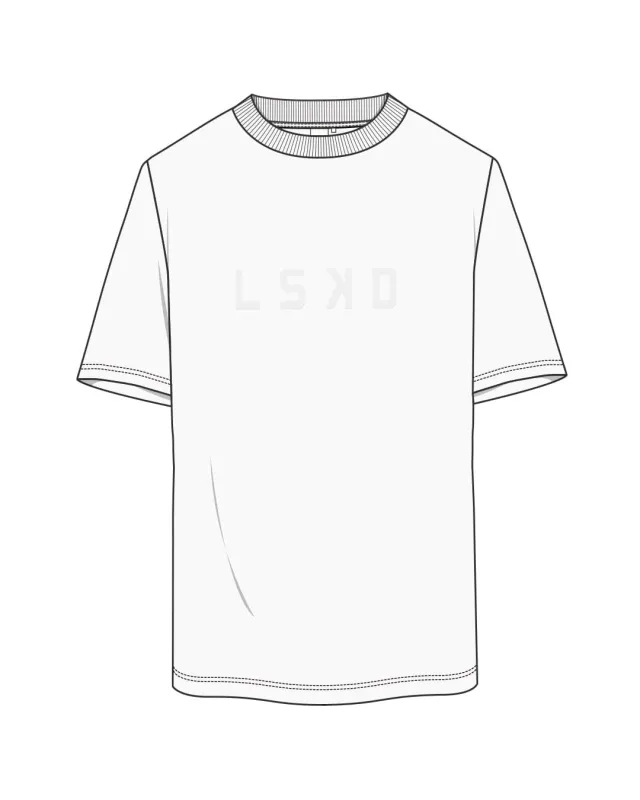 Stamped Heavyweight Tee Oversize - White sold by LSKD