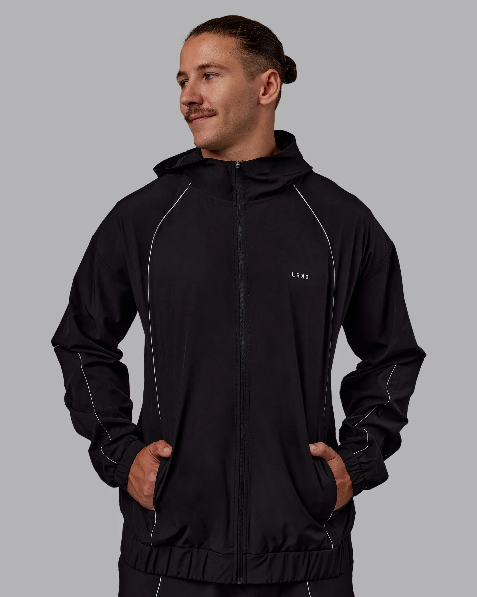 Nocturnal Zip Jacket - Black sold by LSKD product image thumbnail 3