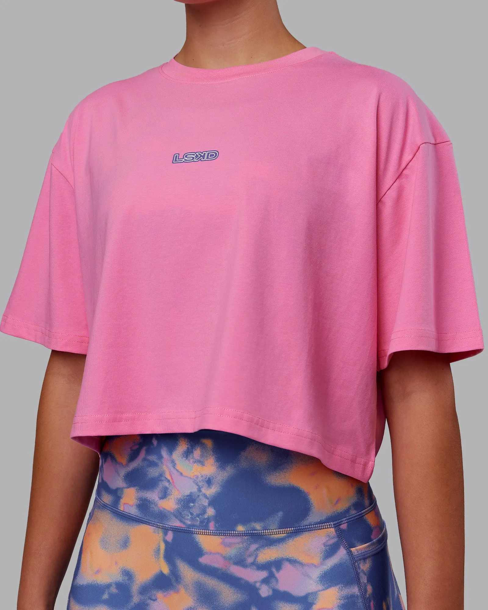 CFT BNE 25 FLXCotton Cropped Tee - Candy Pink-Purple Opulence sold by LSKD product image thumbnail 4