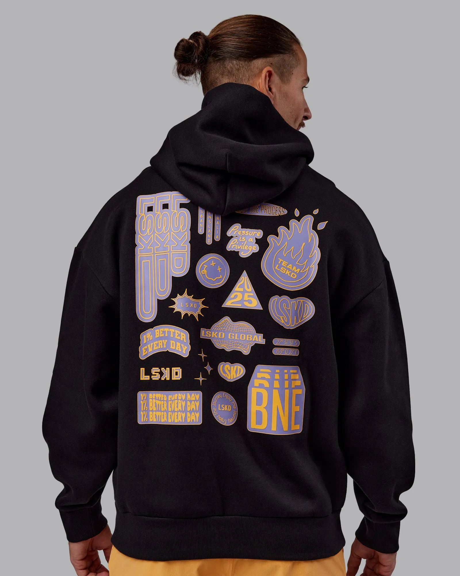 CFT BNE 25 Oversized Hoodie - Black-Warm Apricot sold by LSKD product image thumbnail 2