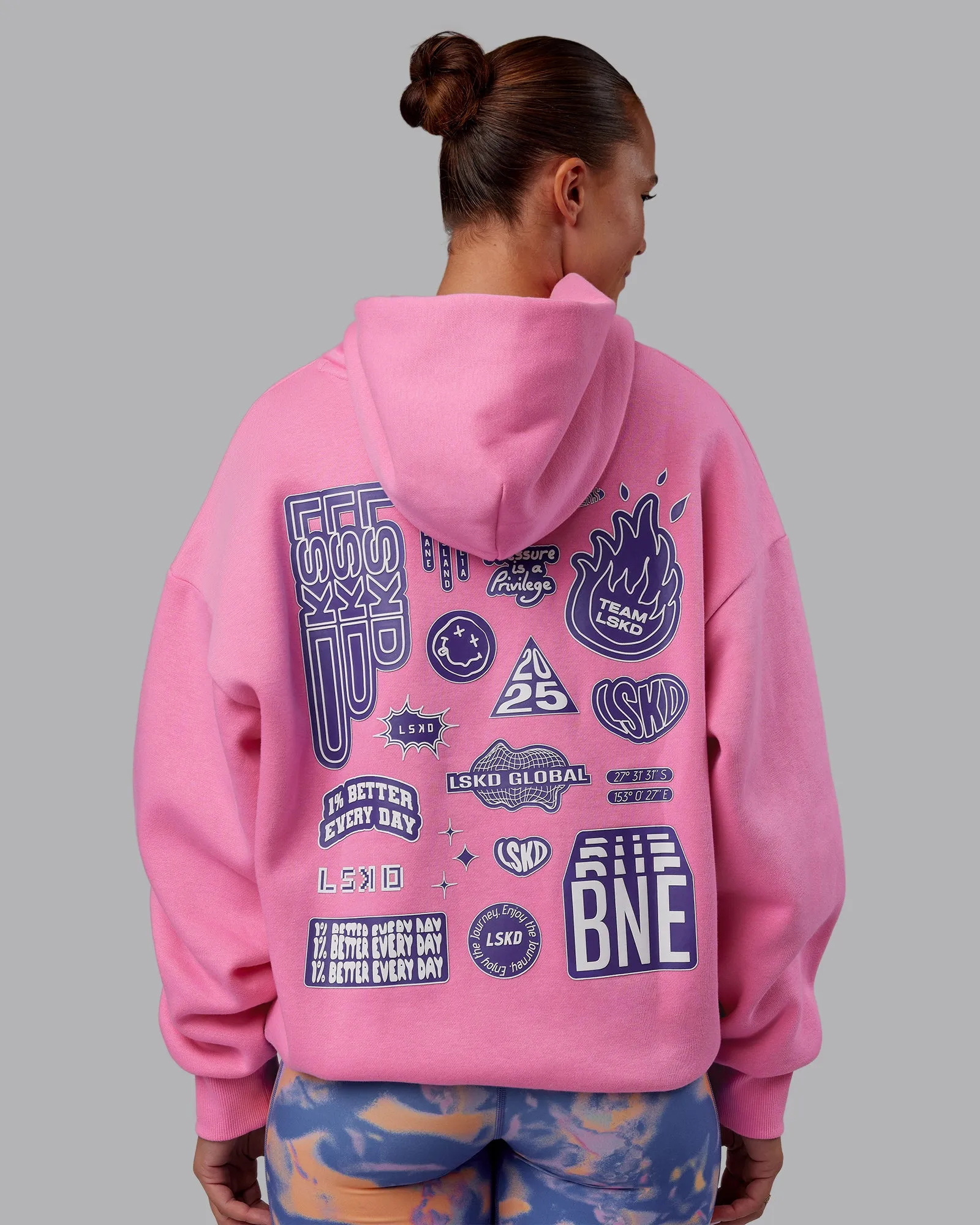 CFT BNE 25 Oversized Hoodie - Candy Pink-Purple Opulence sold by LSKD product image thumbnail 2