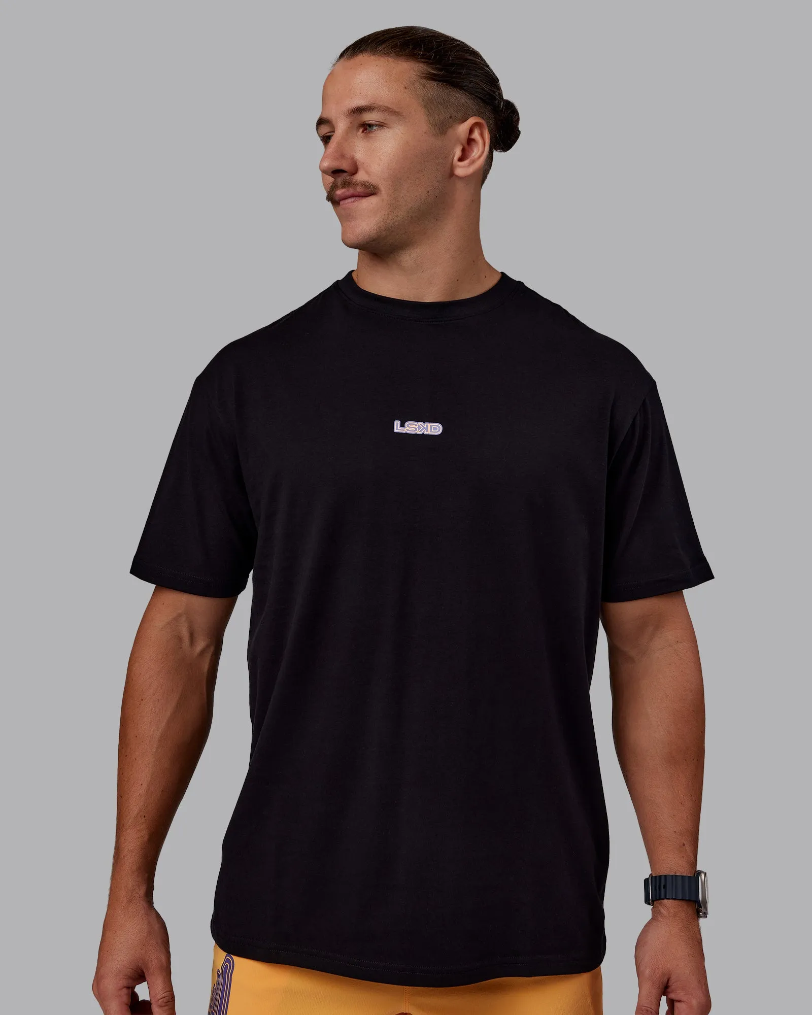 CFT BNE 25 FLXCotton Oversized Tee - Black-Warm Apricot sold by LSKD product image thumbnail 5