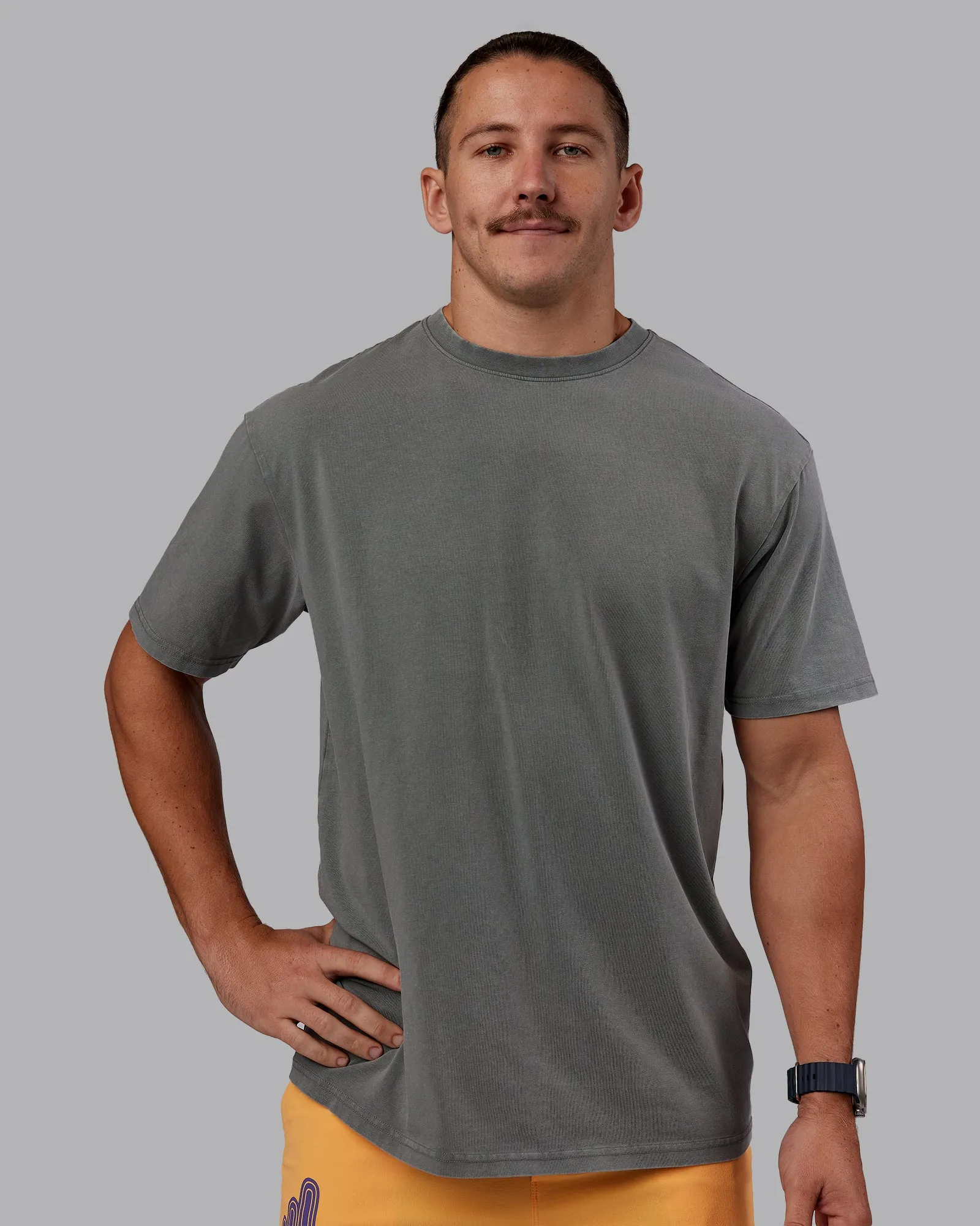 Rise & Lift Washed FLXCotton Oversized Tee - Graphite-Purple Opulence sold by LSKD product image thumbnail 5