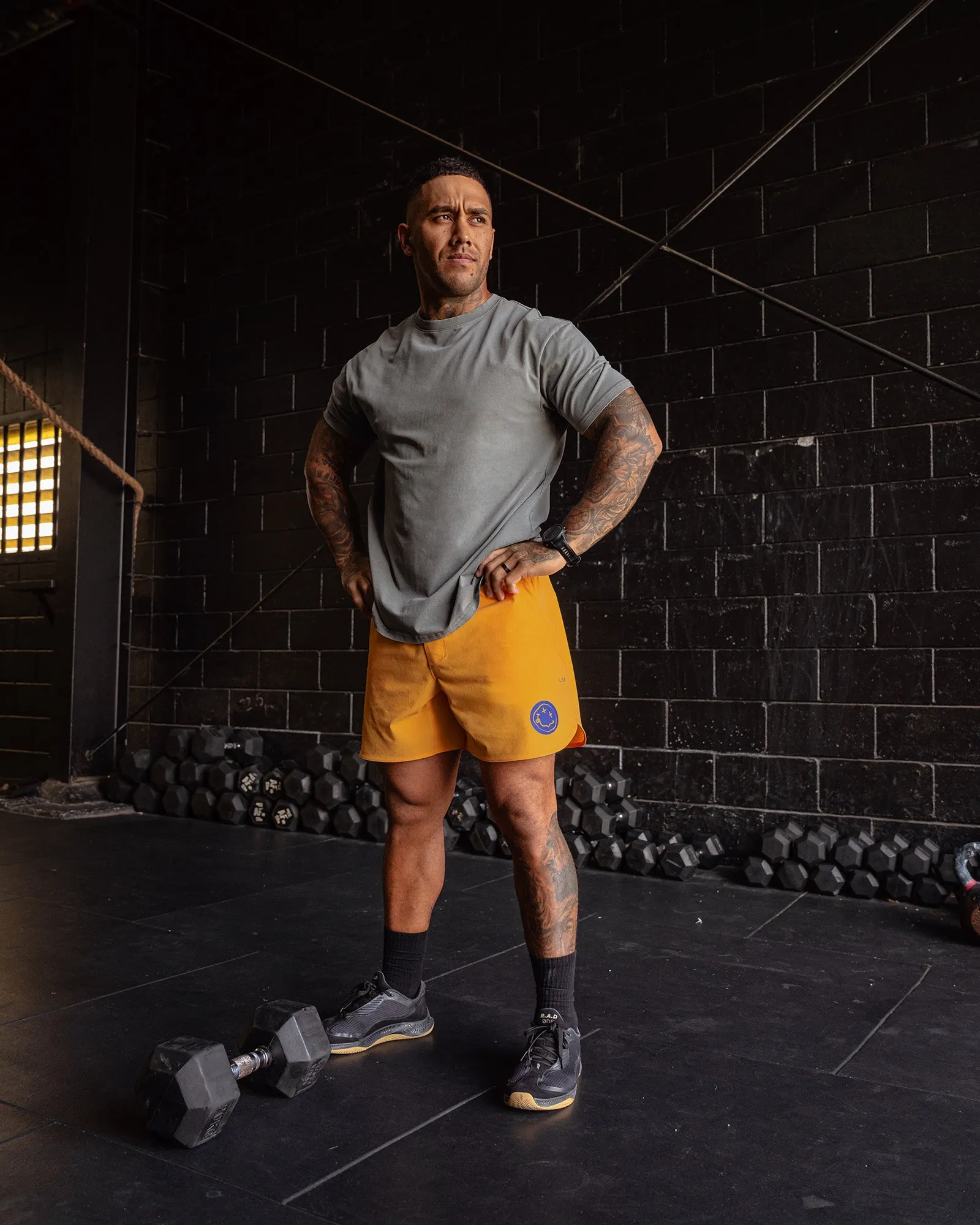 Rise & Lift Washed FLXCotton Oversized Tee - Graphite-Purple Opulence sold by LSKD product image thumbnail 4