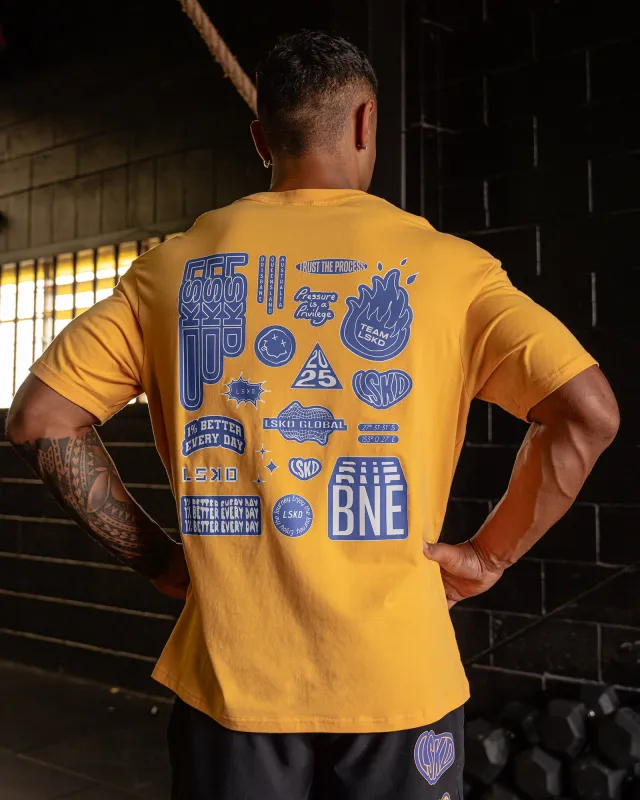 CFT BNE 25 FLXCotton Oversized Tee - Warm Apricot-Purple Opulence sold by LSKD