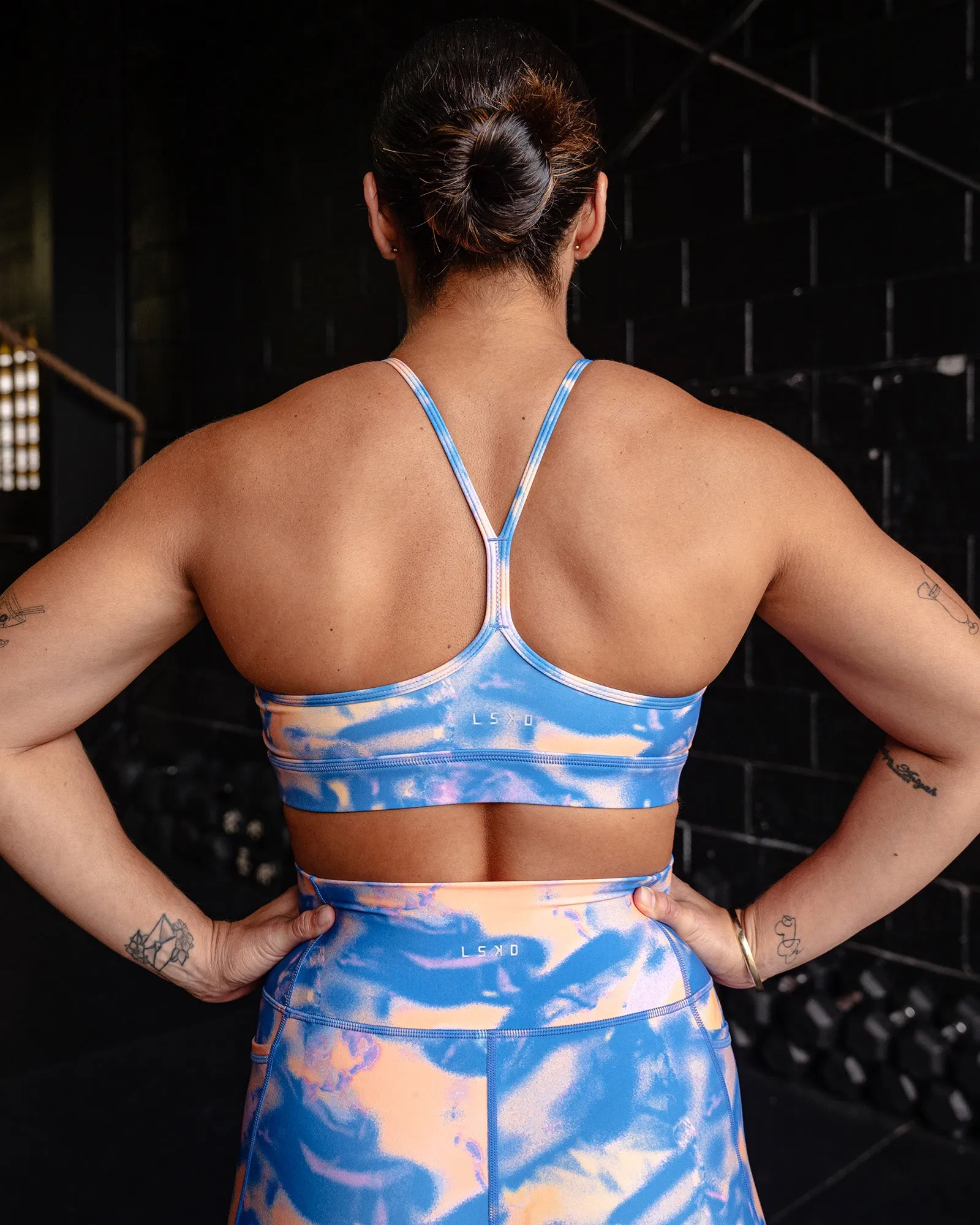 Lift High Neck Sports Bra - Apricot Mist sold by LSKD product image thumbnail 2