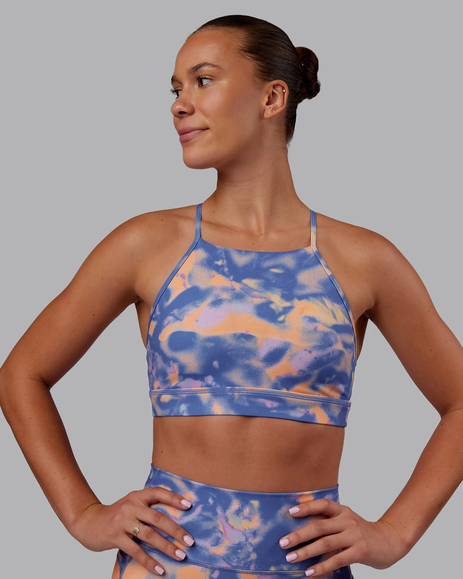 Lift High Neck Sports Bra - Apricot Mist sold by LSKD