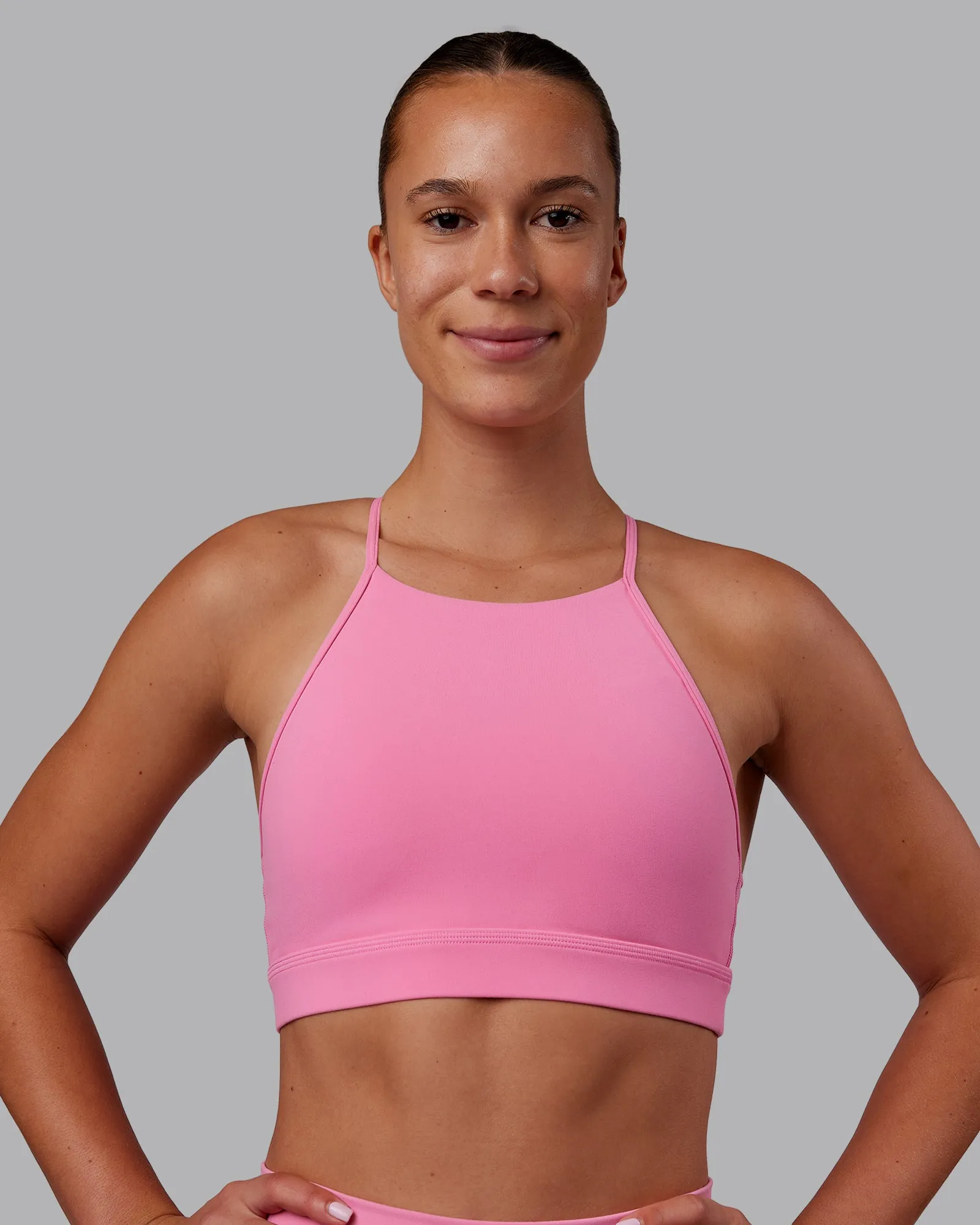 Lift High Neck Sports Bra - Candy Pink sold by LSKD product image thumbnail 5