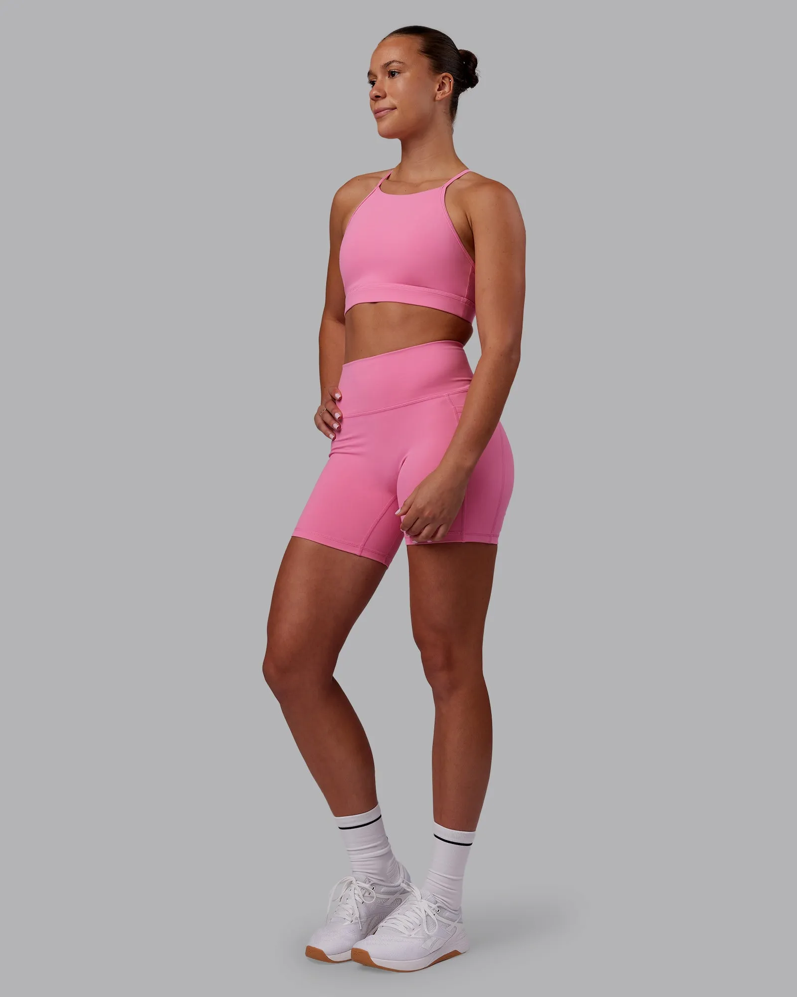 Lift High Neck Sports Bra - Candy Pink sold by LSKD product image thumbnail 3