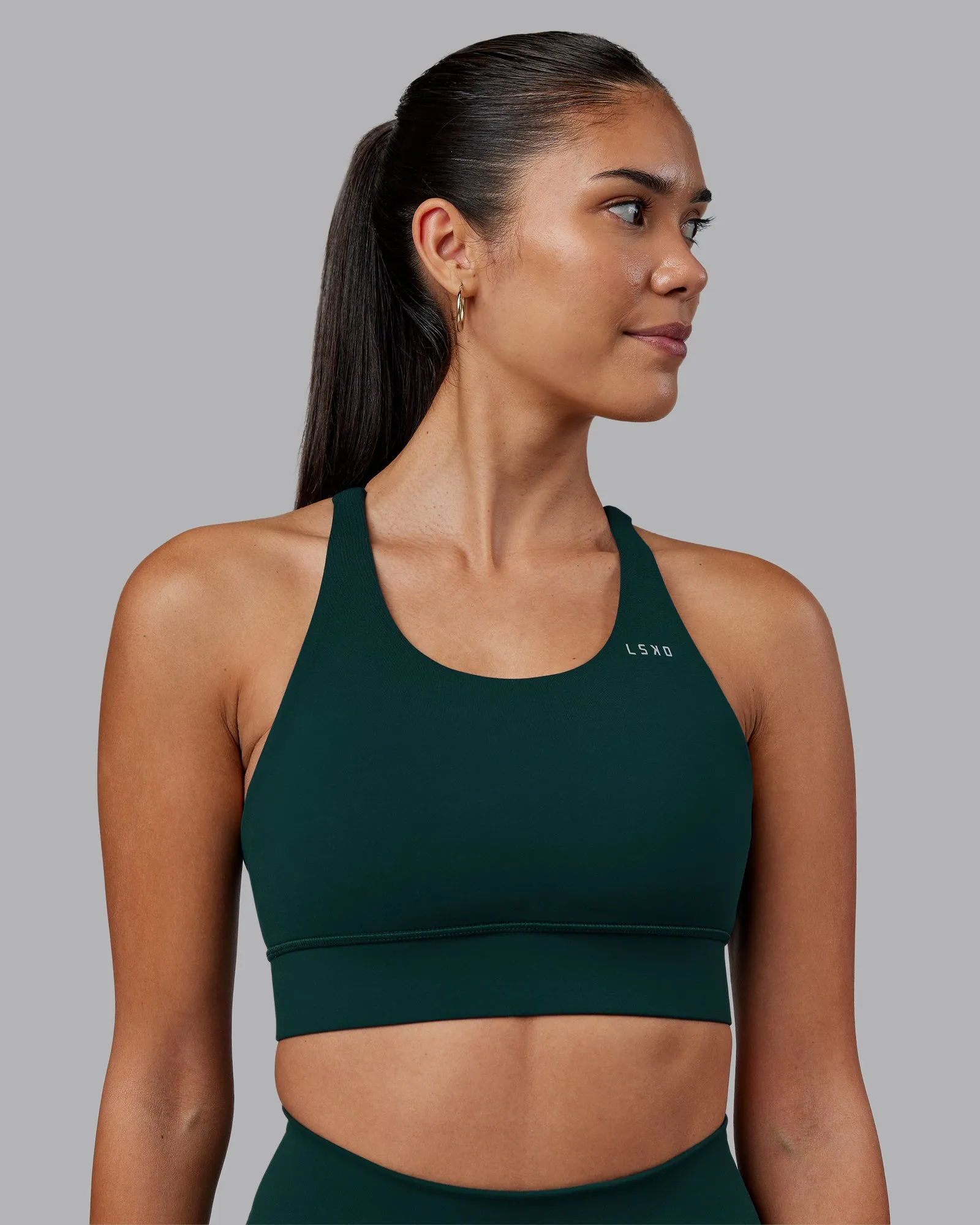 Accelerate Sports Bra - Dark Moss sold by LSKD