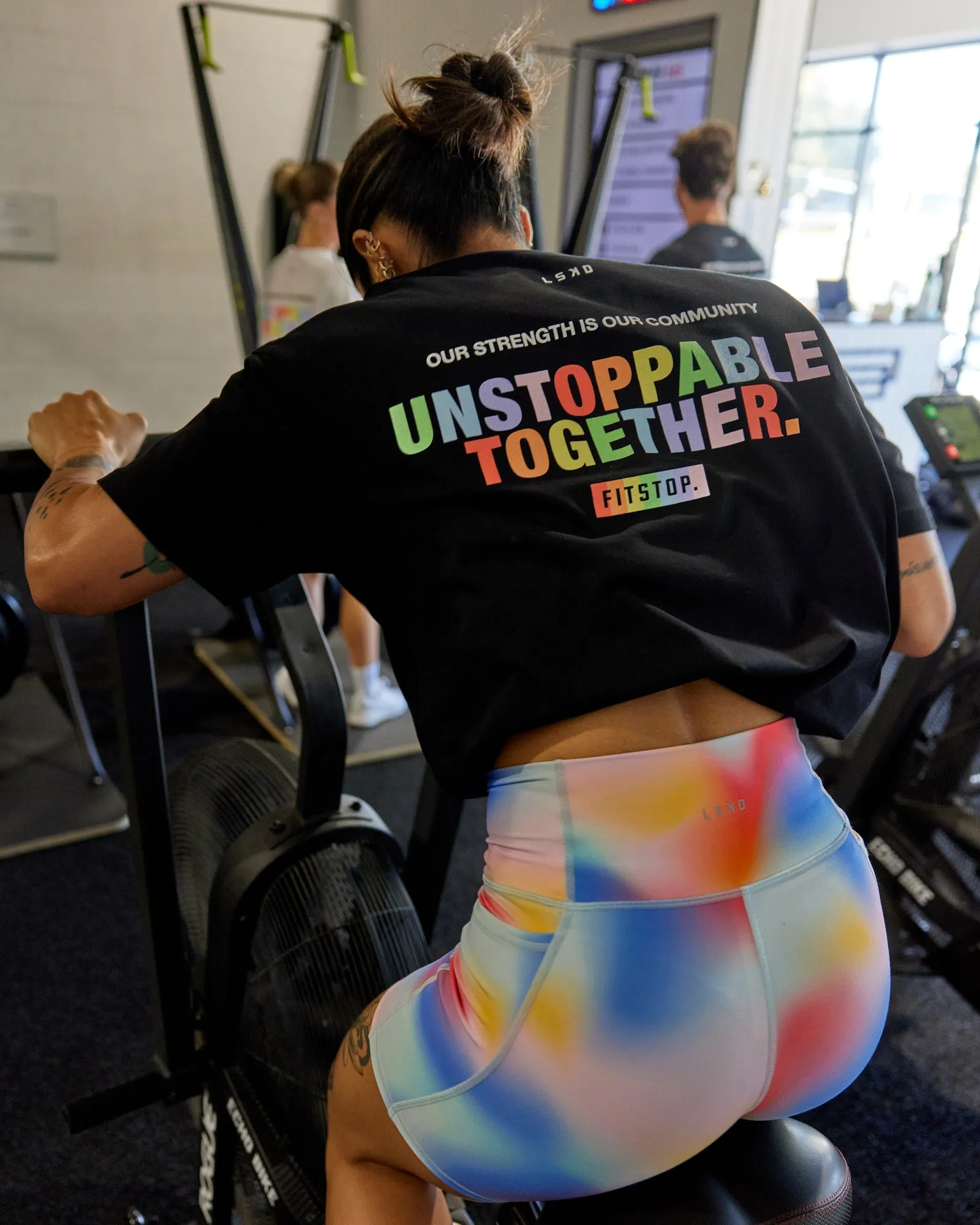 Fitstop Unstoppable Together FLXCotton Oversize Tee - Black sold by LSKD product image thumbnail 2