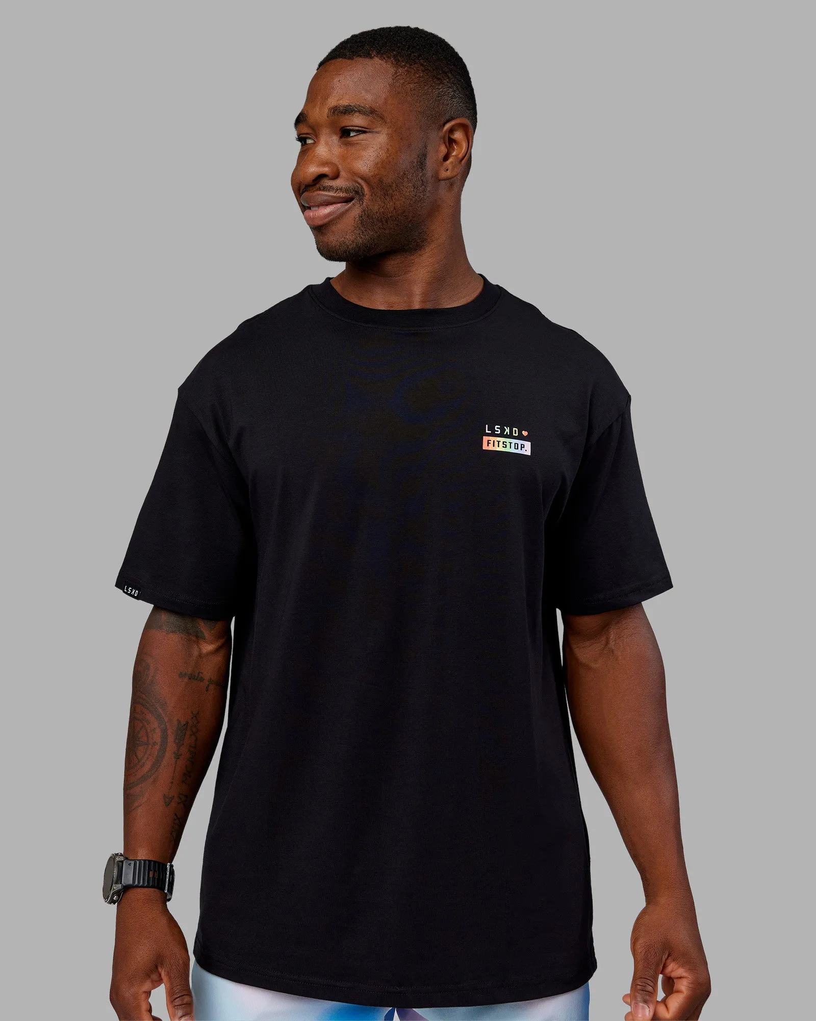 Fitstop Unstoppable Together FLXCotton Oversize Tee - Black sold by LSKD product image thumbnail 4