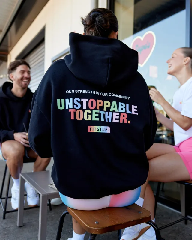 Fitstop Unstoppable Together Oversized Hoodie - Black sold by LSKD