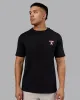 Perspective FLXCotton Oversized Tee - Black-Soft Pink sold by LSKD
