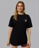 Perspective FLXCotton Oversized Tee - Black-Soft Pink sold by LSKD