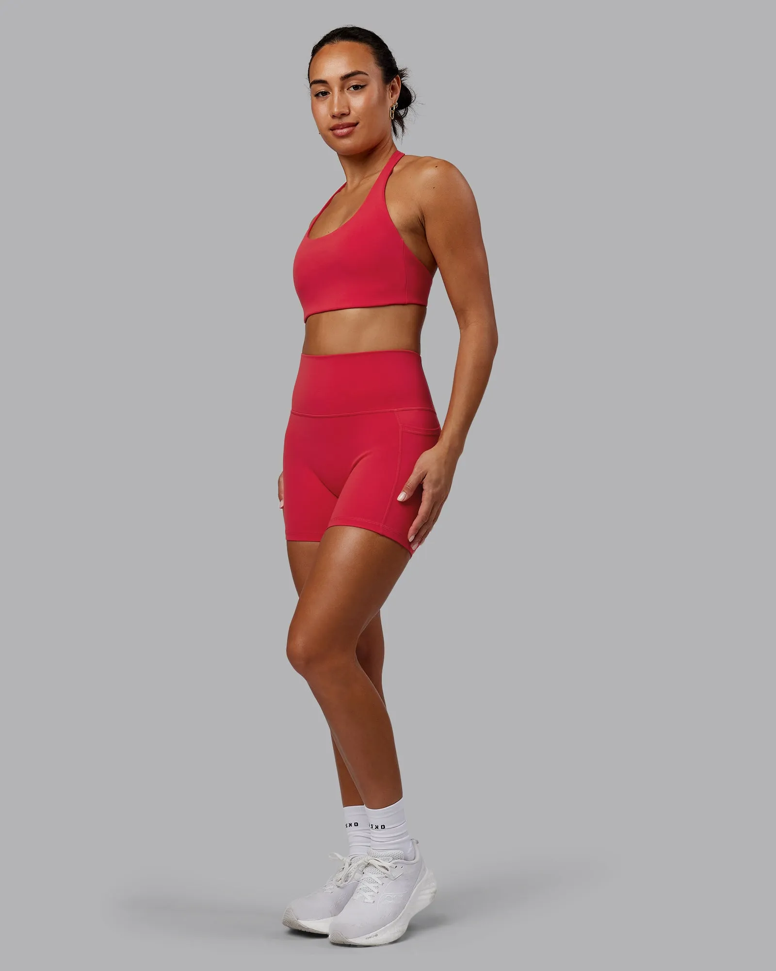 Fusion Ultra High-Rise 4" Short Pockets - Scarlet sold by LSKD product image thumbnail 2