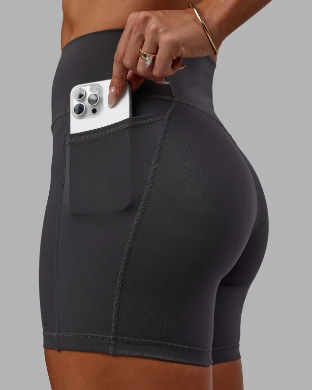 Bree Masters Fusion Ultra High-Rise 6" Short Pockets - Stormy sold by LSKD