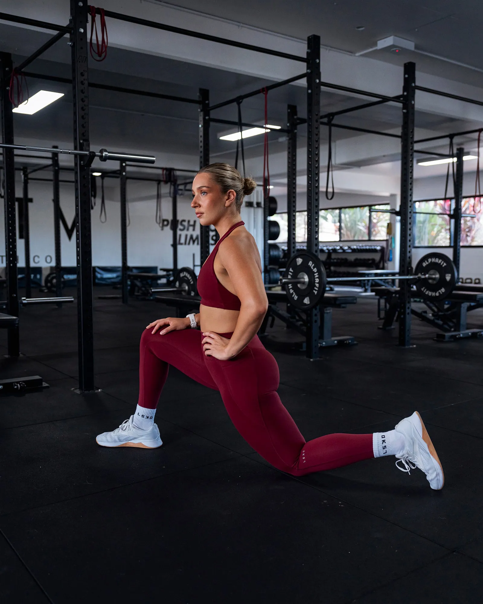 Fusion Ultra High-Rise Full Length Legging Pockets - Cordovan sold by LSKD product image thumbnail 4