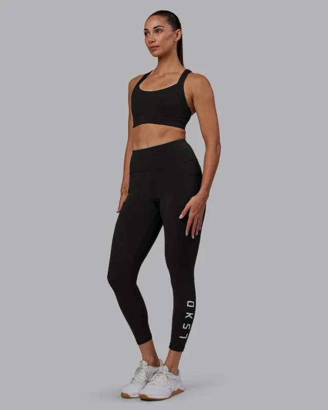 Rep Ultra High-Rise 7/8 Legging Pockets - Pirate Black-White made by LSKD