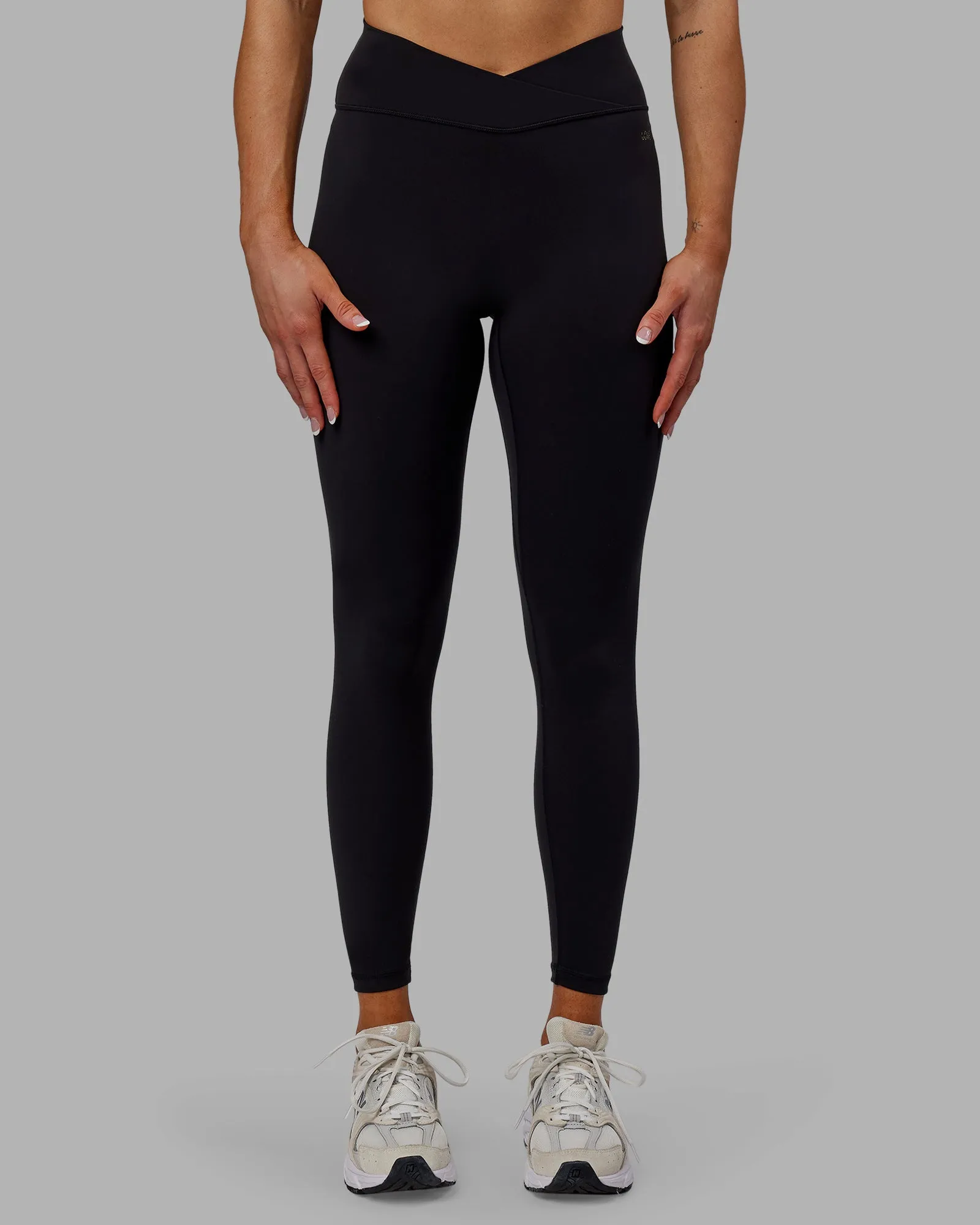 Sara Strike Ultra High-Rise Cross Over Waist Full Length Legging - Black sold by LSKD product image thumbnail 2