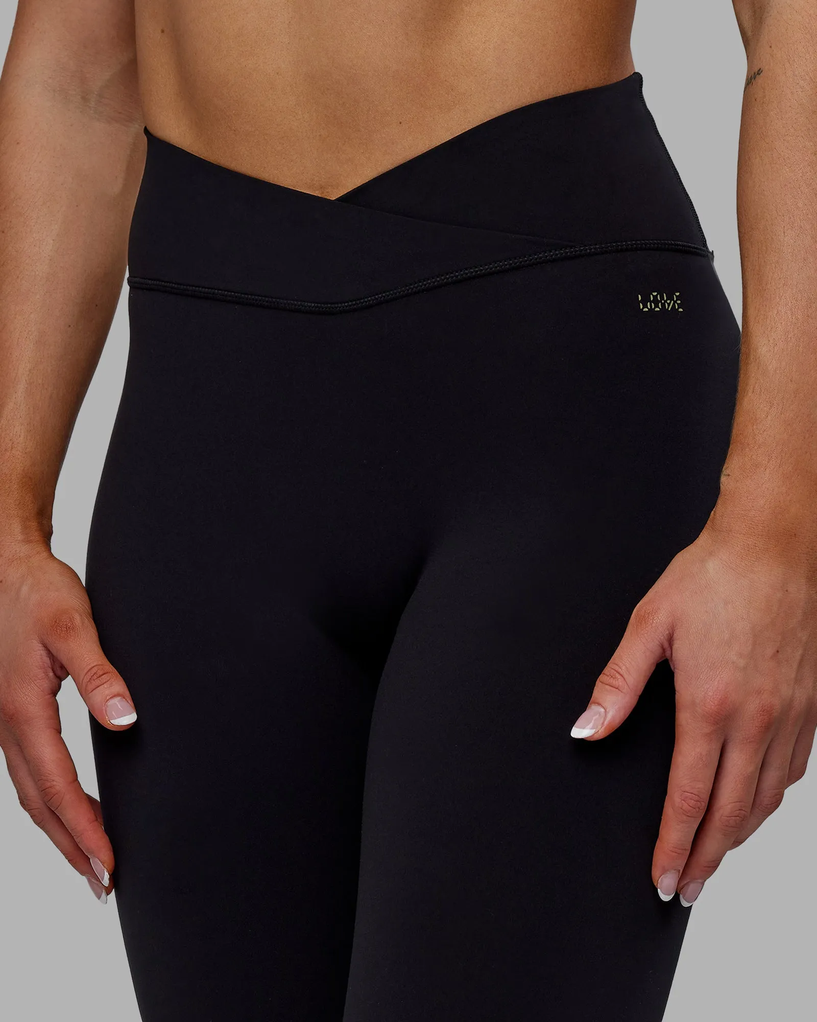 Sara Strike Ultra High-Rise Cross Over Waist Full Length Legging - Black sold by LSKD product image thumbnail 5