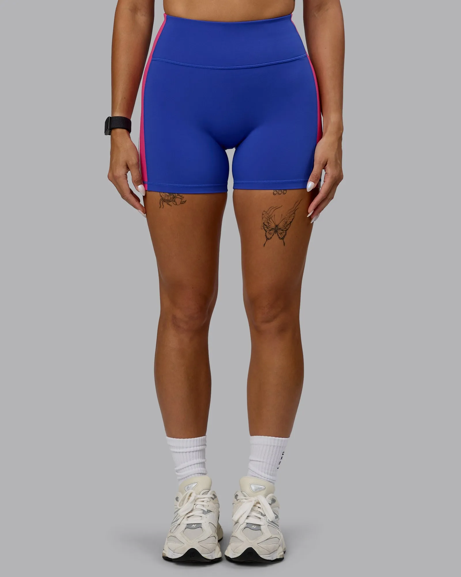 Revitalise Ultra High-Rise 4" Short - Power Cobalt-Fuchsia Pink sold by LSKD product image thumbnail 2