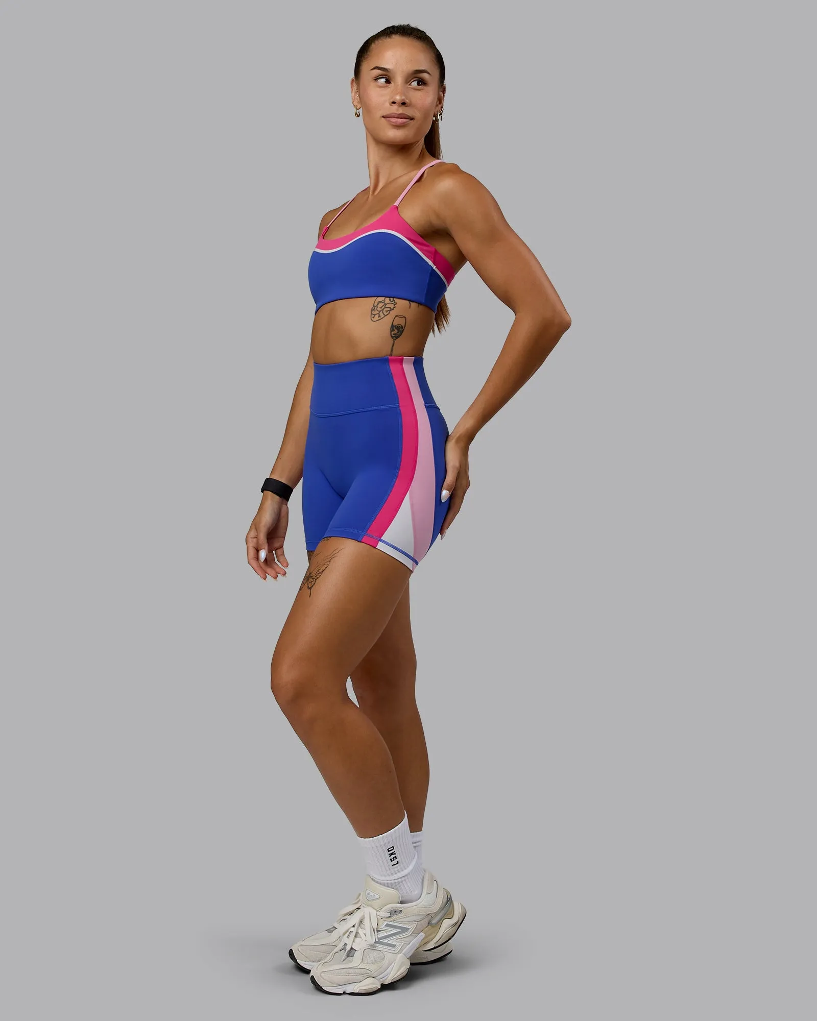 Revitalise Ultra High-Rise 4" Short - Power Cobalt-Fuchsia Pink sold by LSKD product image thumbnail 3