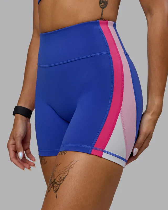Revitalise Ultra High-Rise 4" Short - Power Cobalt-Fuchsia Pink sold by LSKD