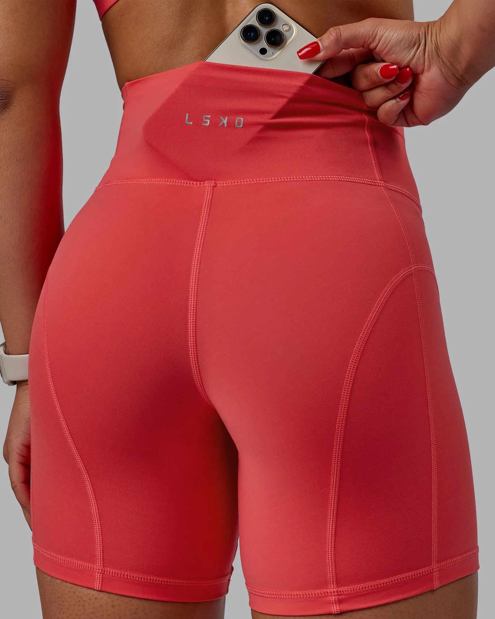 Bend Ultra High-Rise 6" Short - Cayenne sold by LSKD product image thumbnail 4