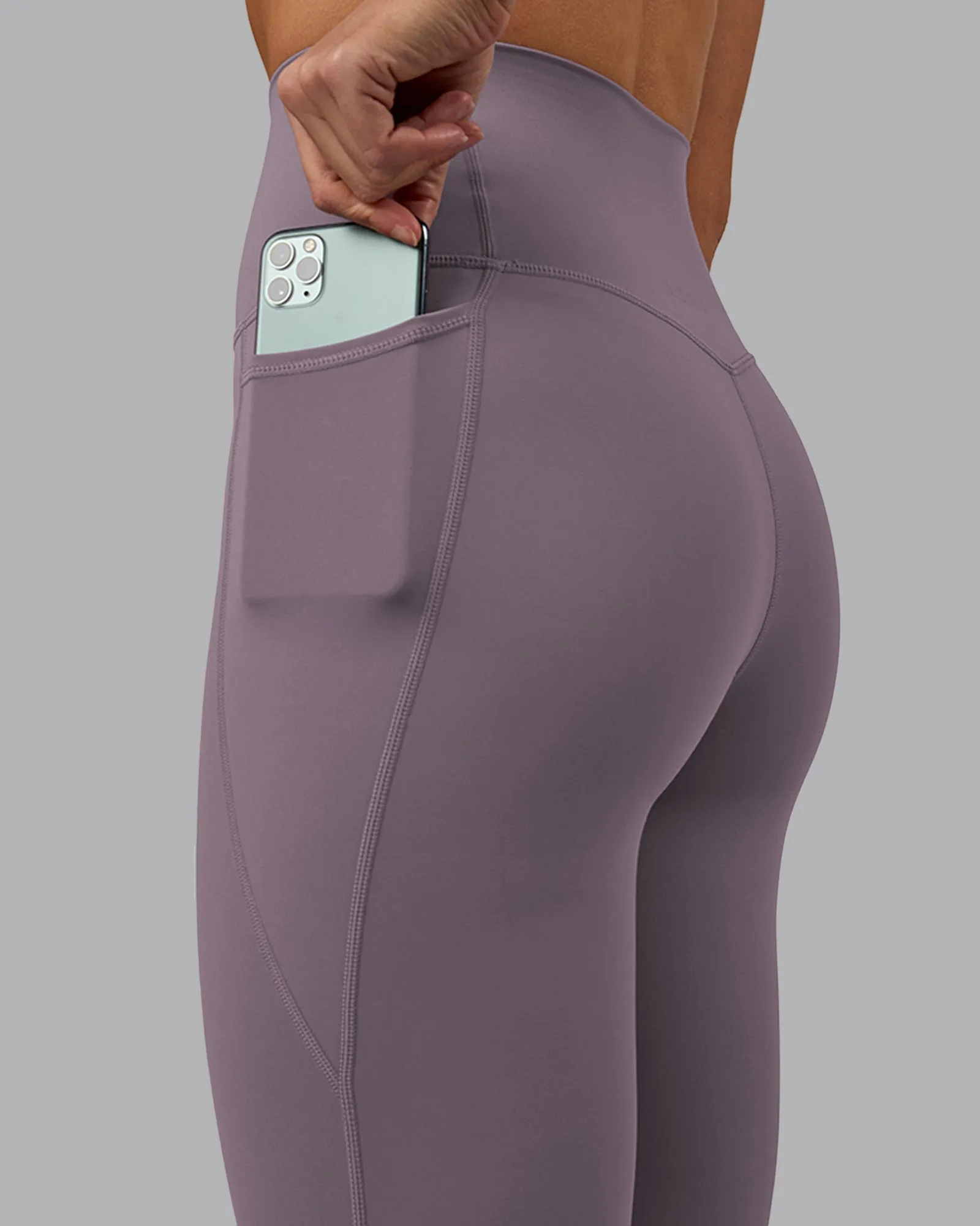 Elixir Ultra High-Rise Full Length Legging Pockets - Purple Sage sold by LSKD product image thumbnail 5